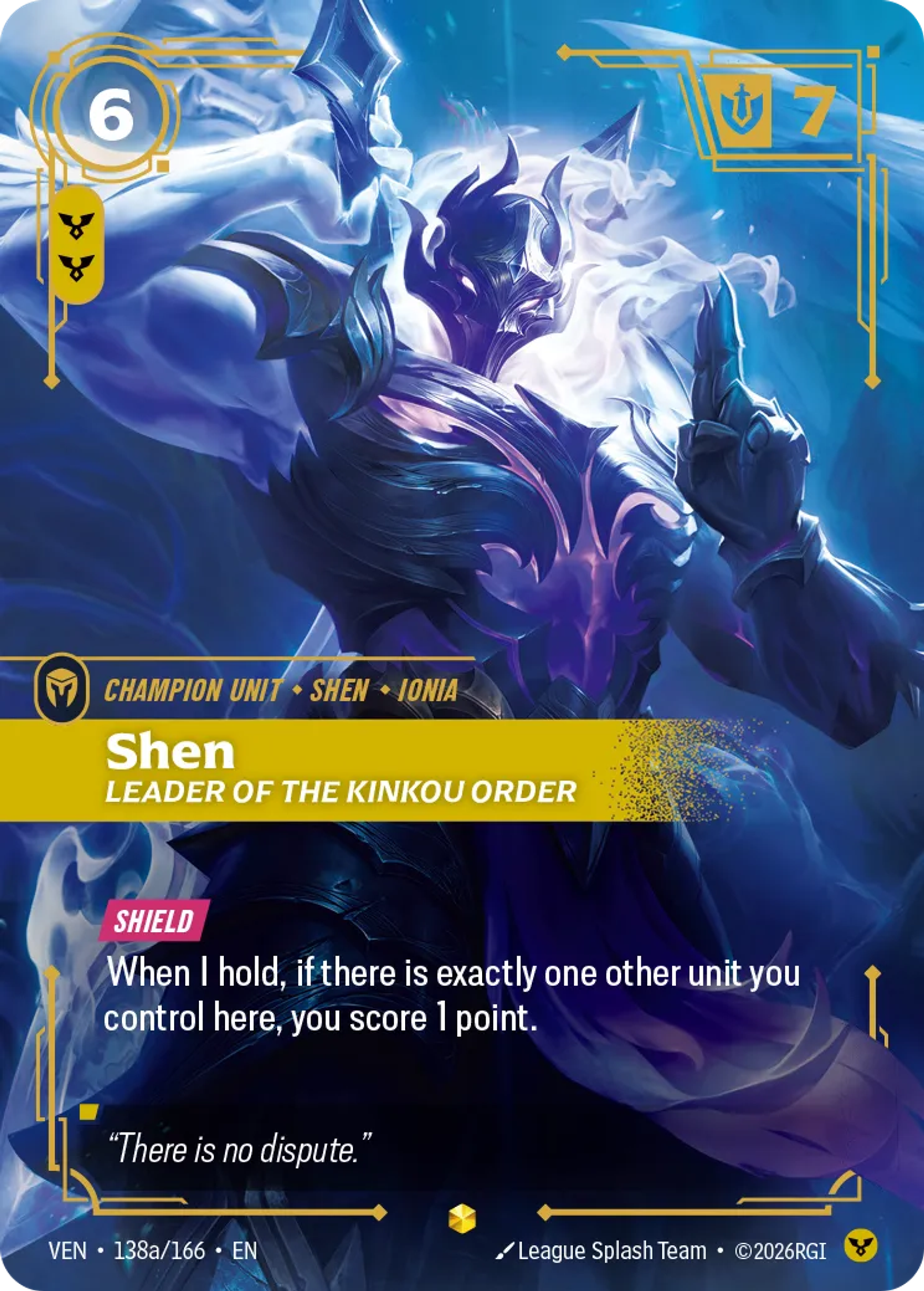 Shen - Leader of the Kinkou Order — Vendetta — Riftbound