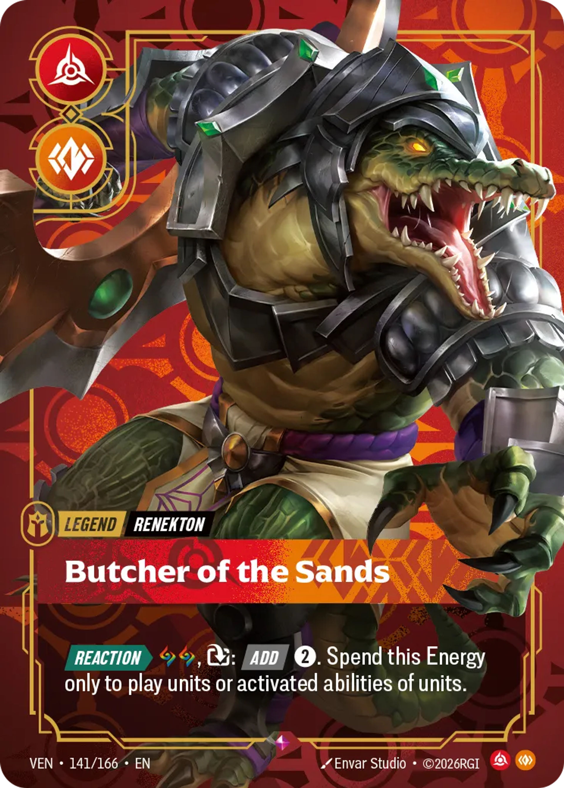 Renekton - Butcher of the Sands — Vendetta — Riftbound