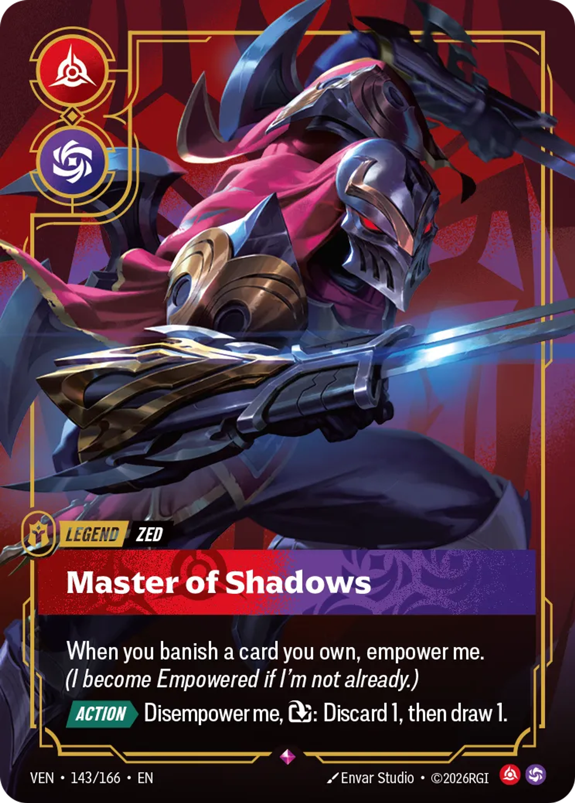 Zed - Master of Shadows — Vendetta — Riftbound
