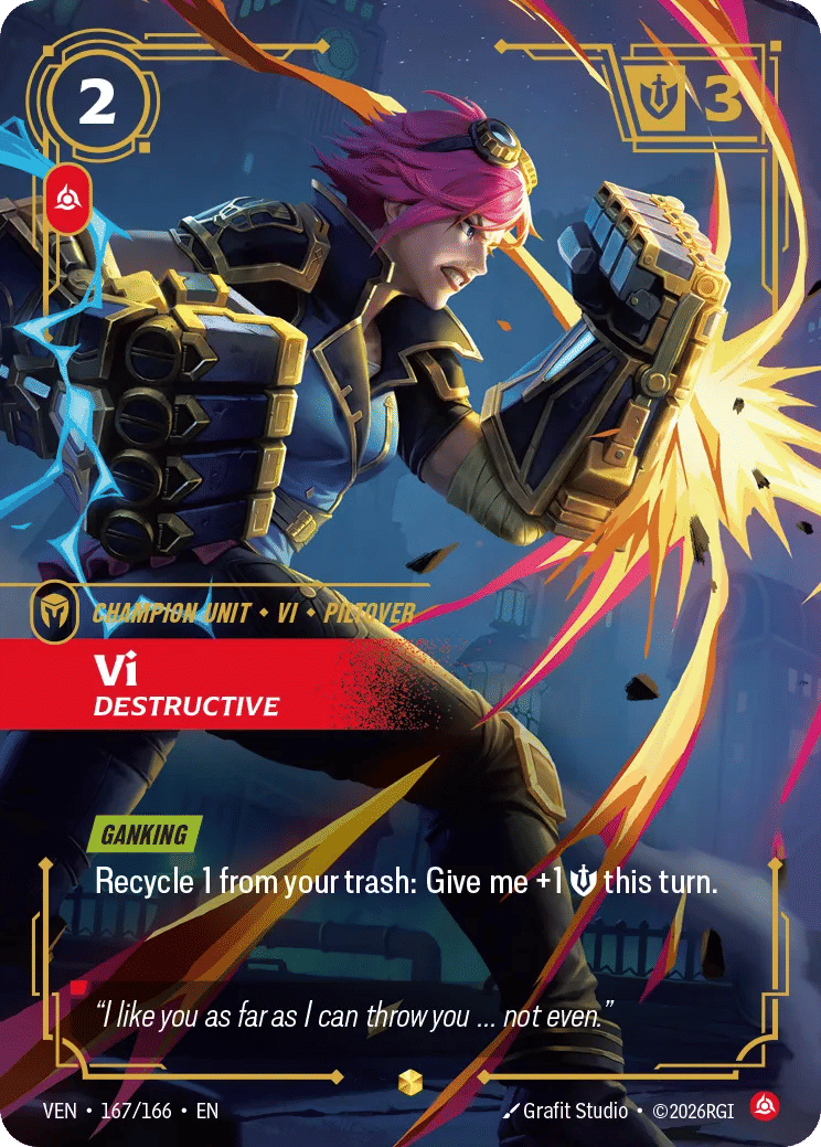 Vi - Destructive — Vendetta — Riftbound: League of Legends TCG