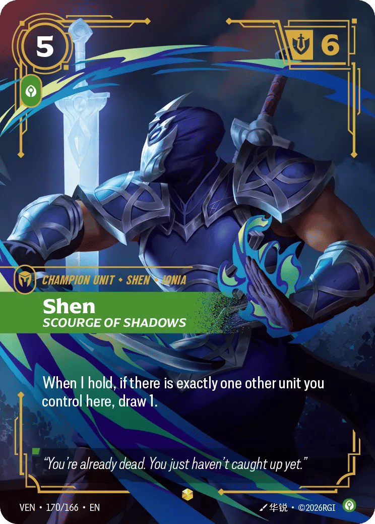 Shen - Scourge of Shadows — Vendetta — Riftbound: League of Legends TCG