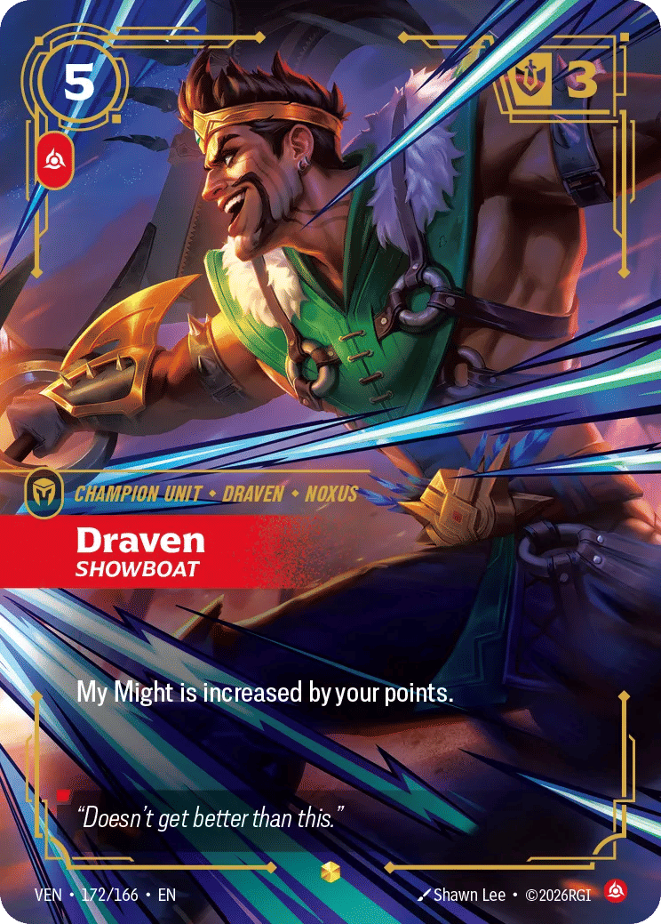 Draven - Showboat — Vendetta — Riftbound: League of Legends TCG