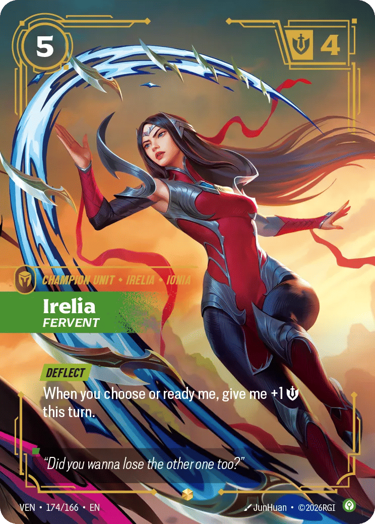 Irelia - Fervent — Vendetta — Riftbound: League of Legends TCG