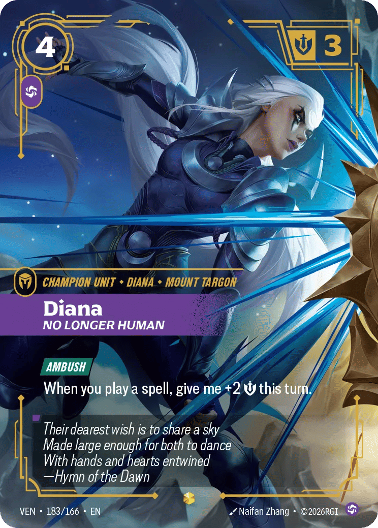Diana - No Longer Human — Vendetta — Riftbound: League of Legends TCG