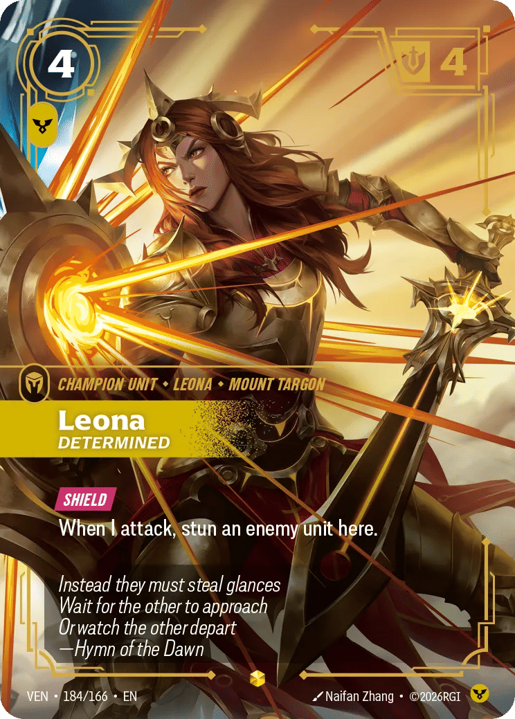 Leona - Determined — Vendetta — Riftbound: League of Legends TCG
