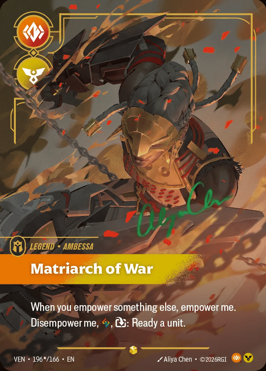 Ambessa - Matriarch of War (Signature) — Vendetta — Riftbound: League of Legends TCG