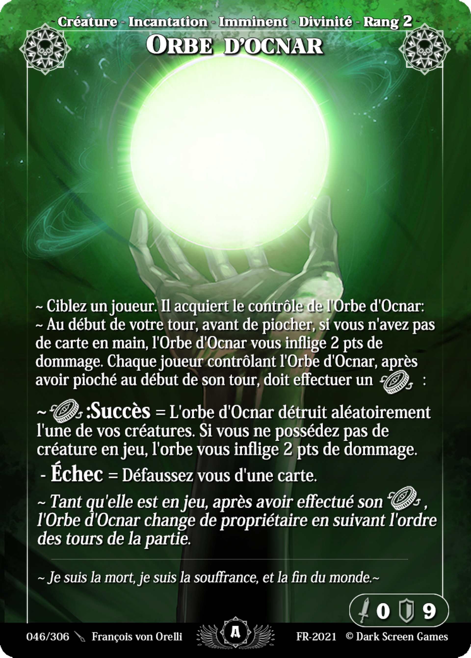 Orbe D'Ocnar — Test FR 2021 — Rise TCG