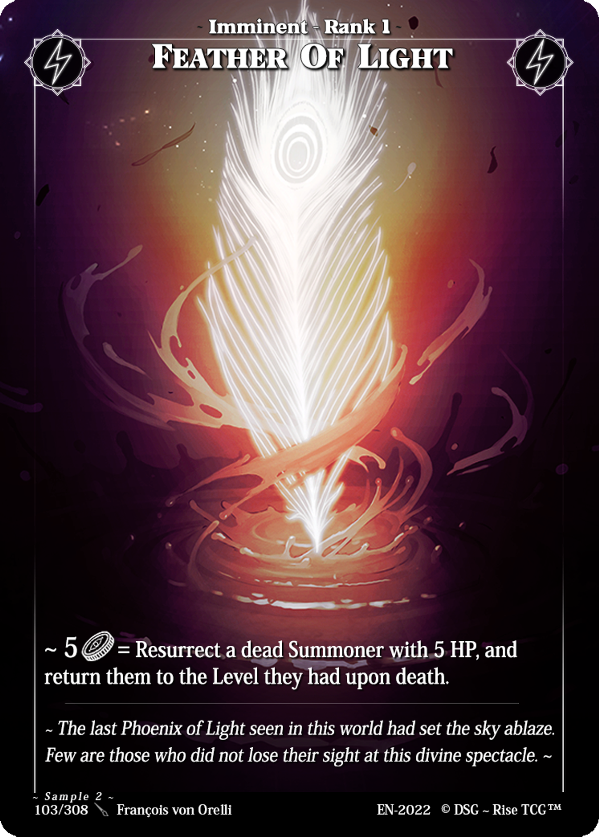 Feather Of Light — Sample 2 — Rise TCG
