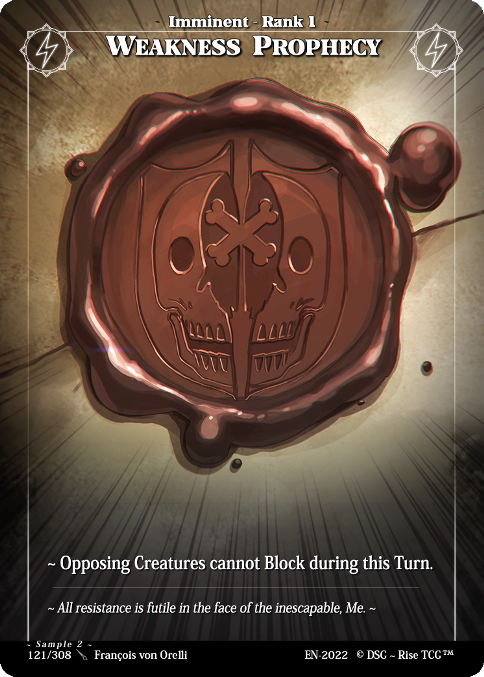 Weakness Prophecy — Sample 2 — Rise TCG