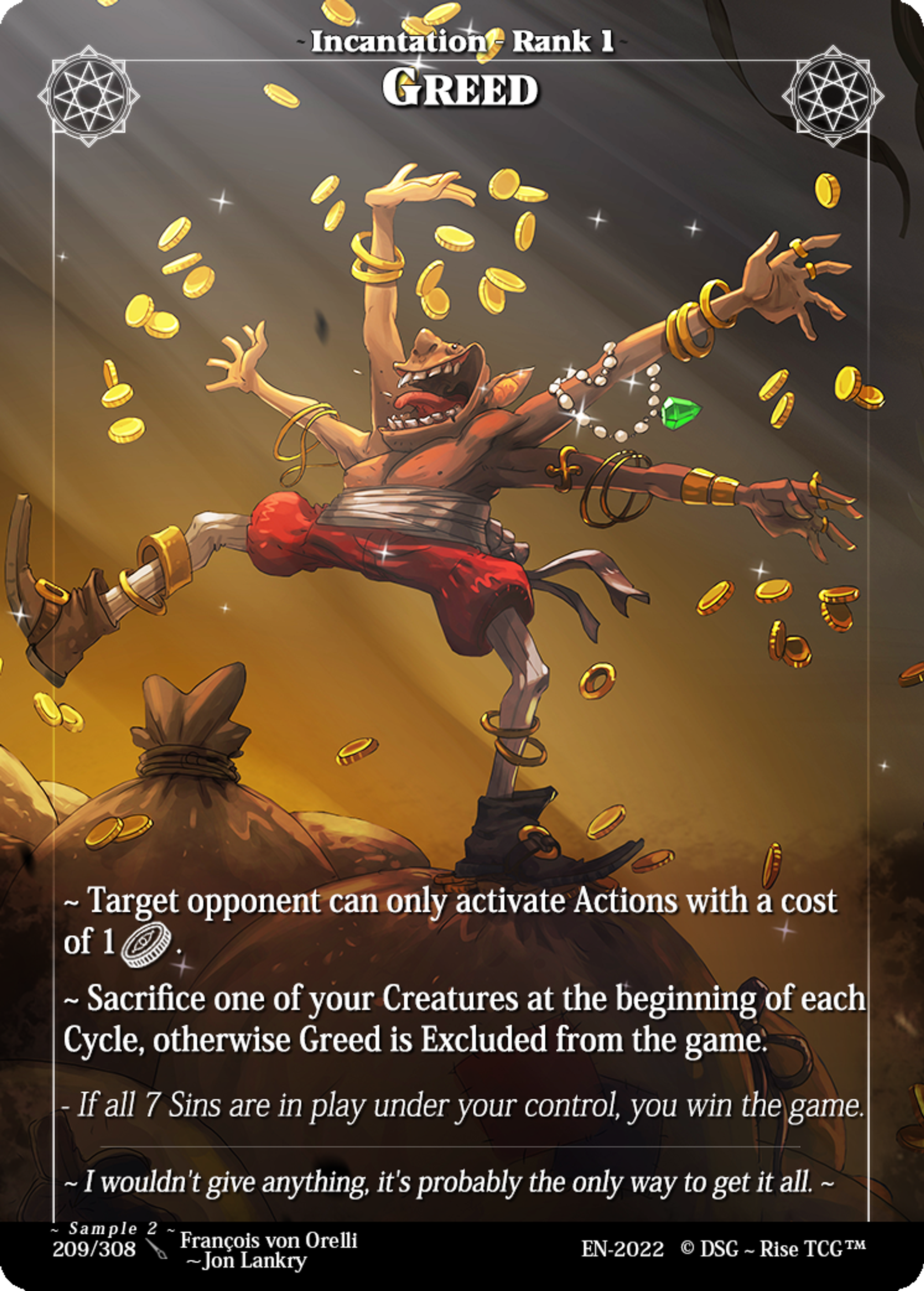 Greed — Sample 2 — Rise TCG