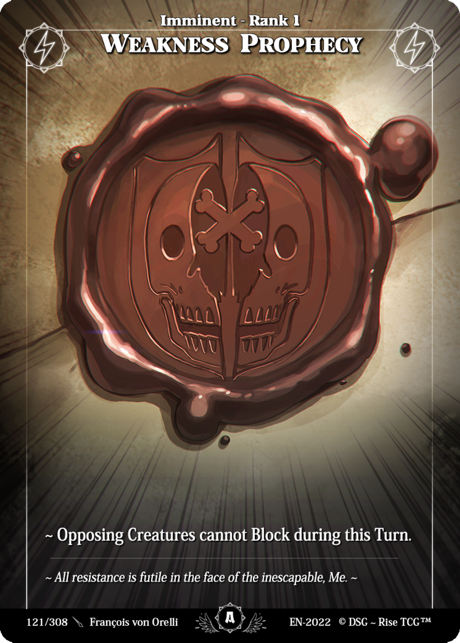 Weakness Prophecy — Alpha — Rise TCG