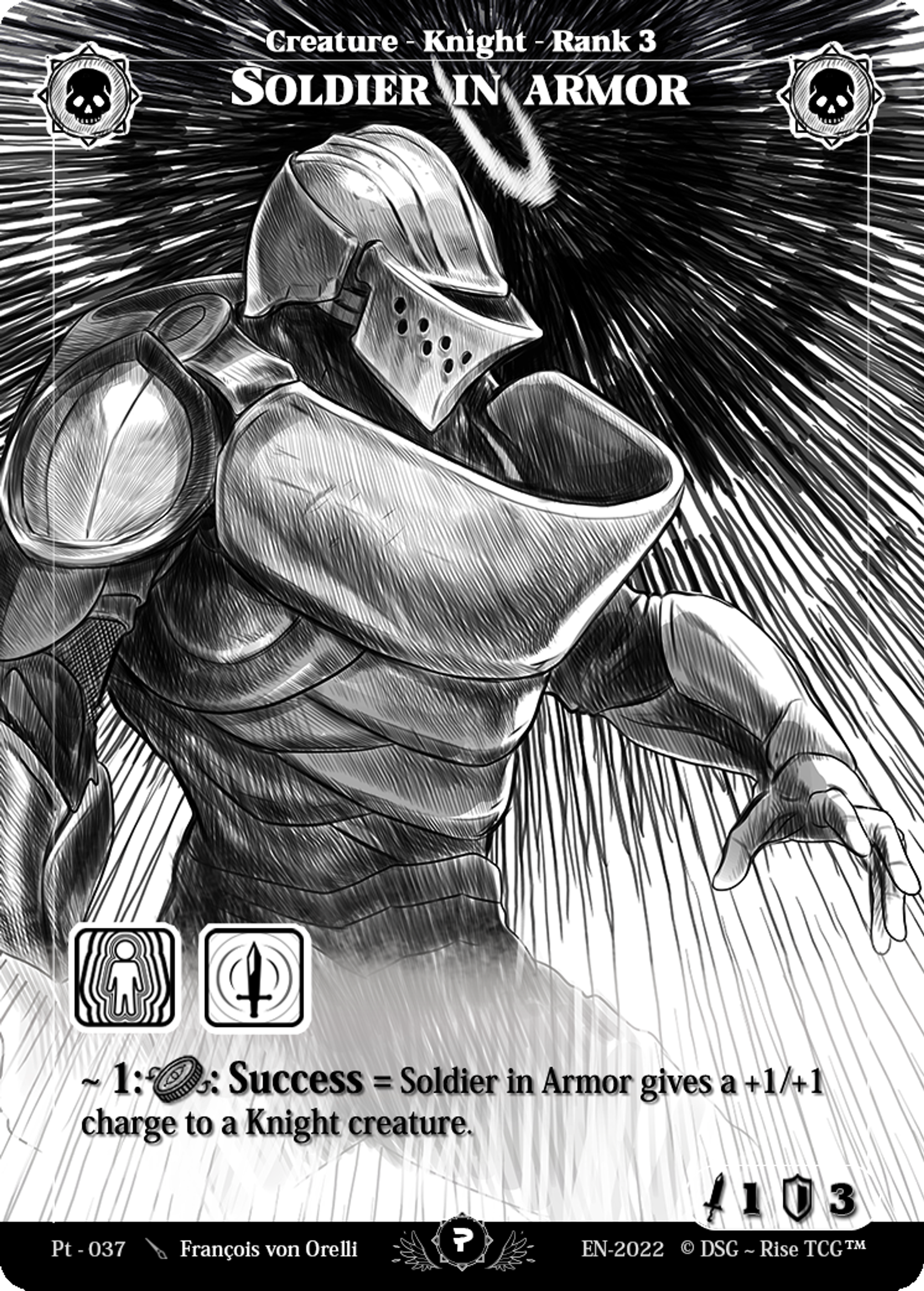 Soldier In Armor — Patreon / Prestige — Rise TCG