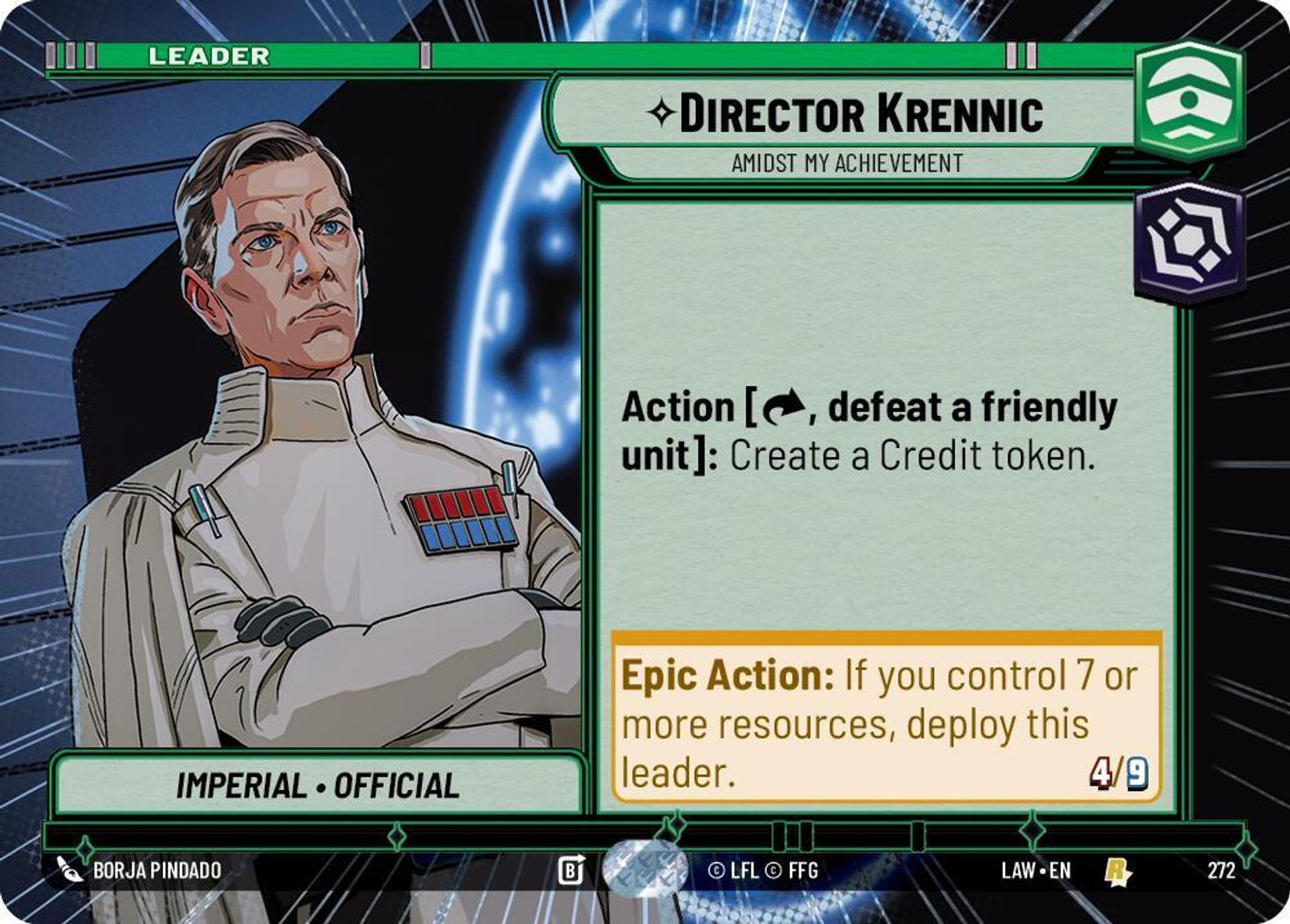 Directeur Krennic - Au Milieu De Sa Réussite — A Lawless Time — Star Wars: Unlimited