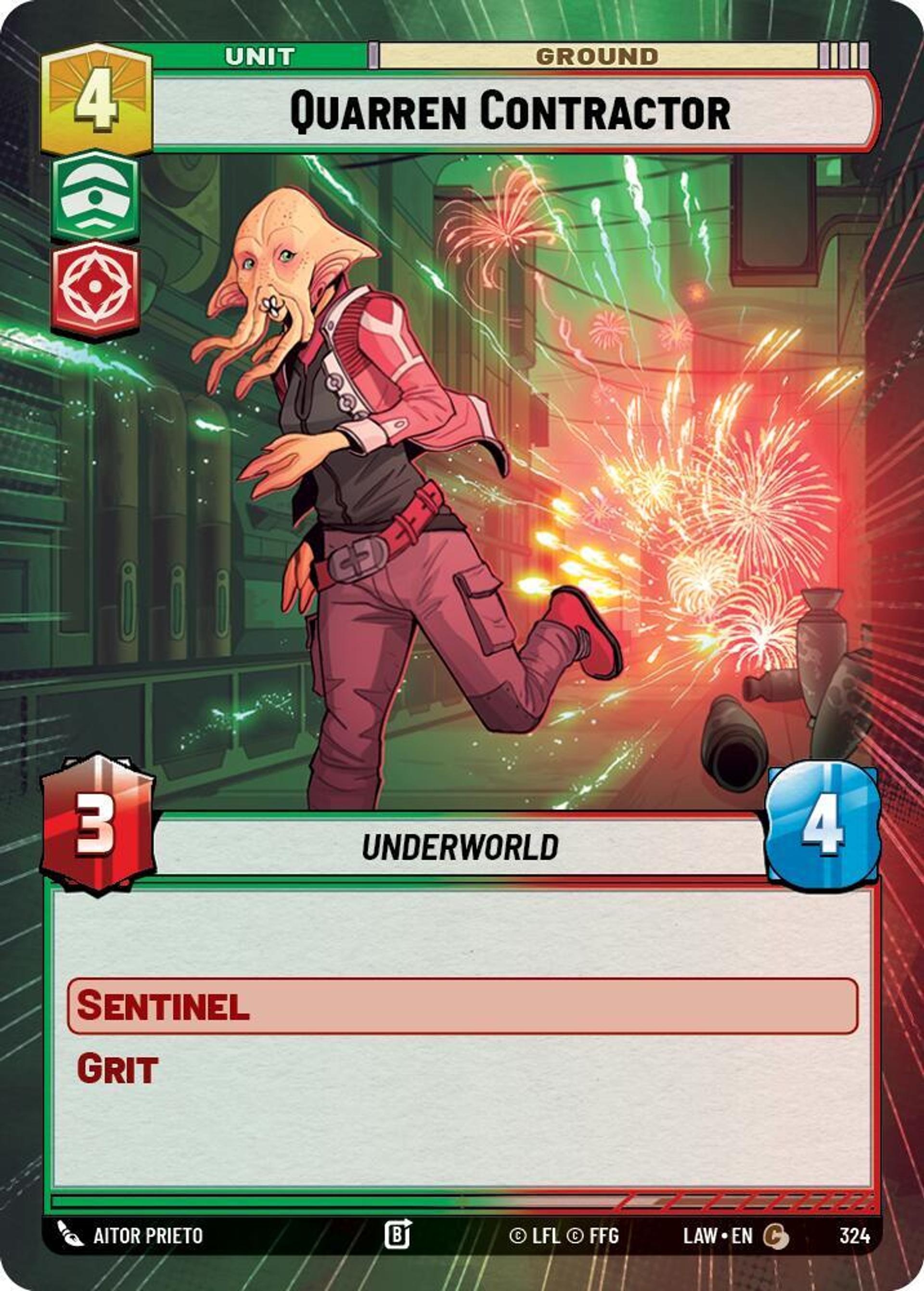 Quarren Contractor — A Lawless Time — Star Wars: Unlimited