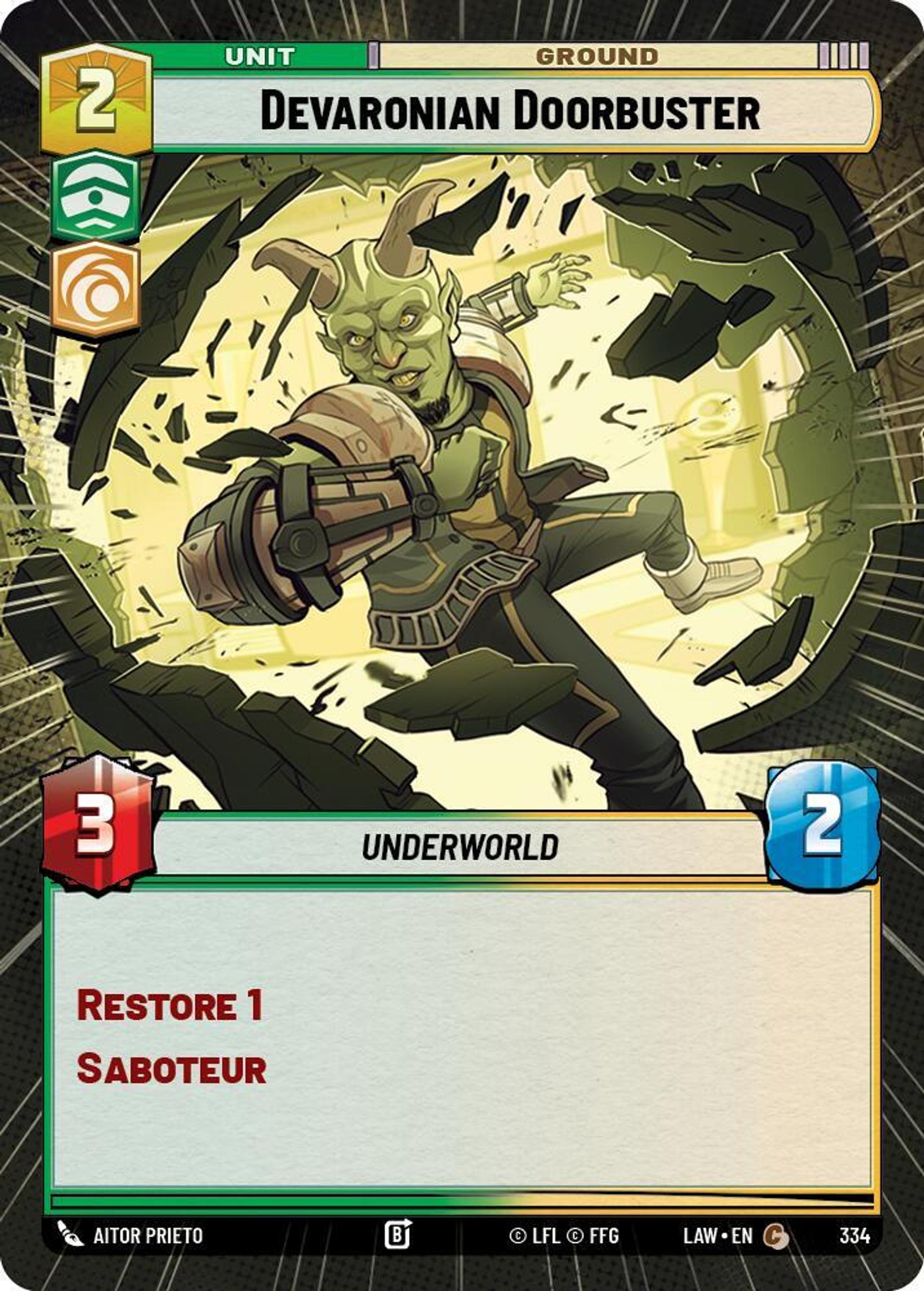 Devaronian Doorbuster — A Lawless Time — Star Wars: Unlimited