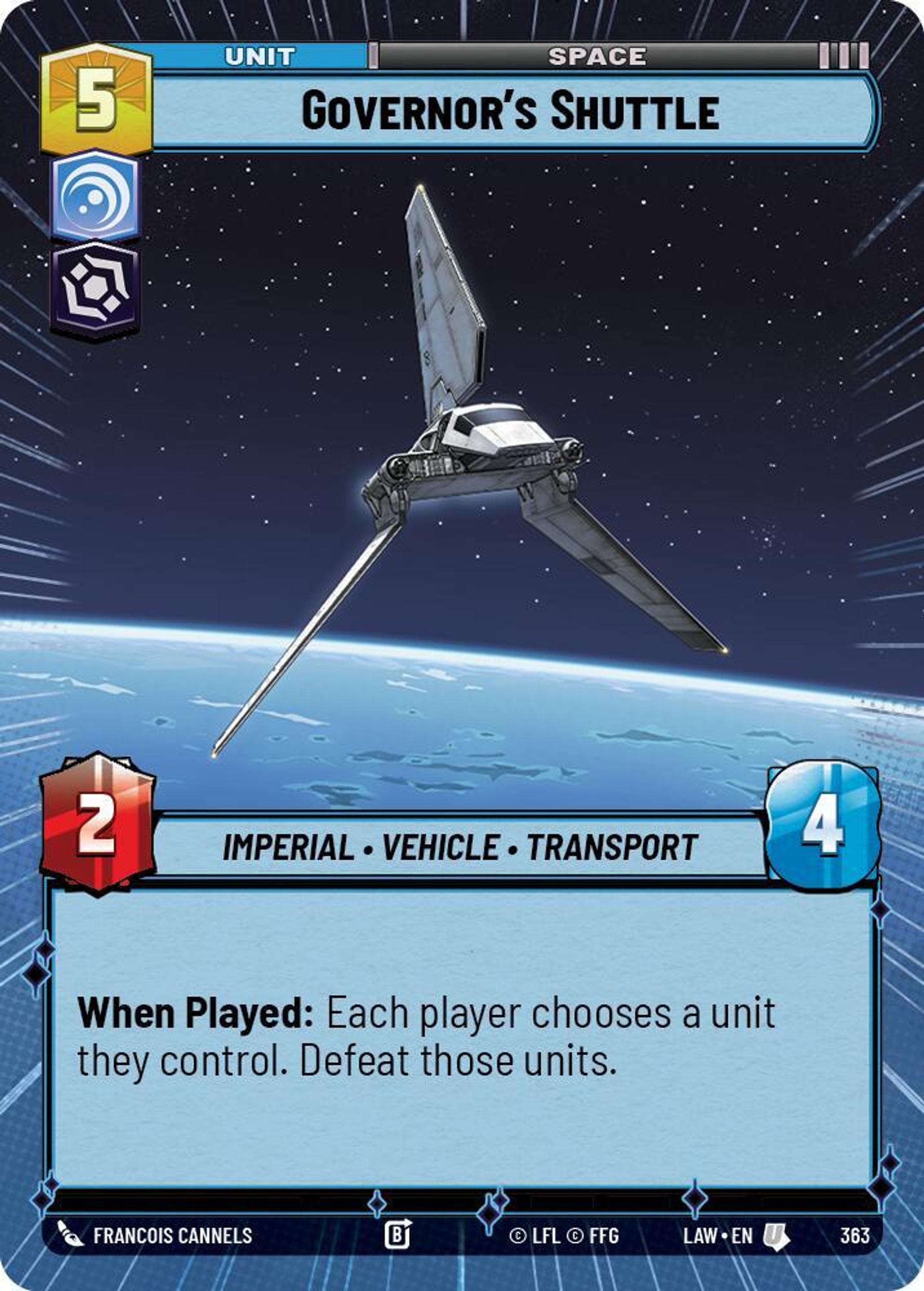 Navette du Gouverneur — A Lawless Time — Star Wars: Unlimited