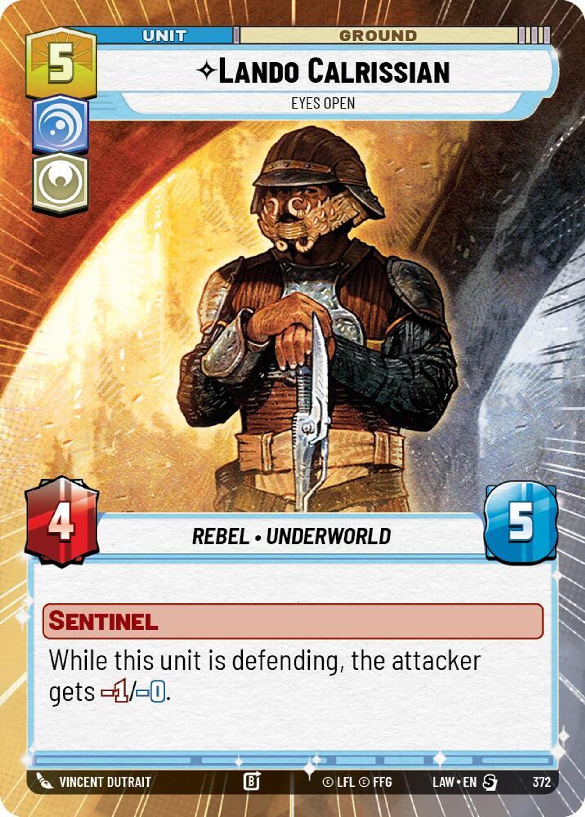 Lando Calrissian - Les Yeux Ouverts — A Lawless Time — Star Wars: Unlimited