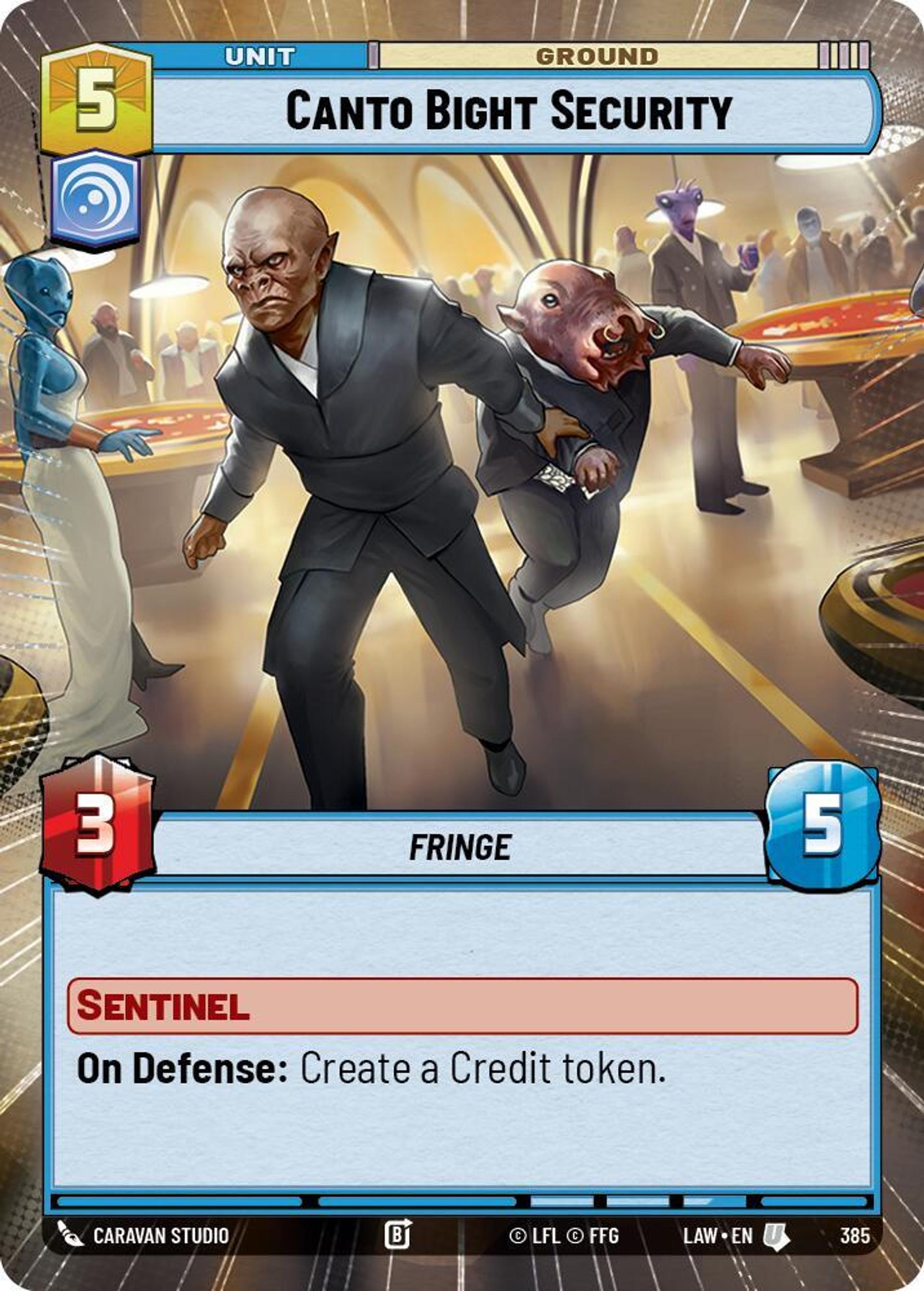 Sécurité de Canto Bight — A Lawless Time — Star Wars: Unlimited