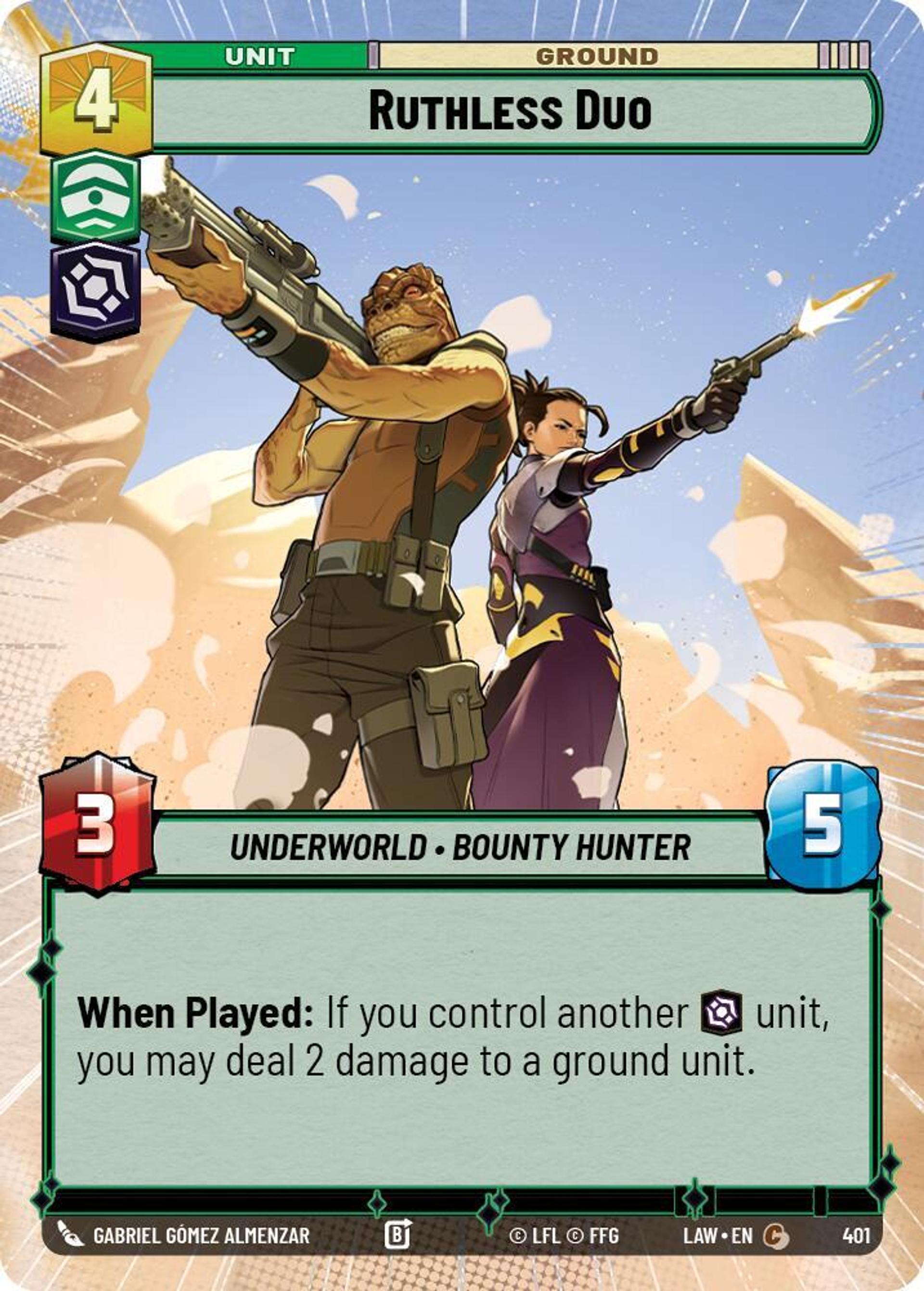 Ruthless Duo — A Lawless Time — Star Wars: Unlimited