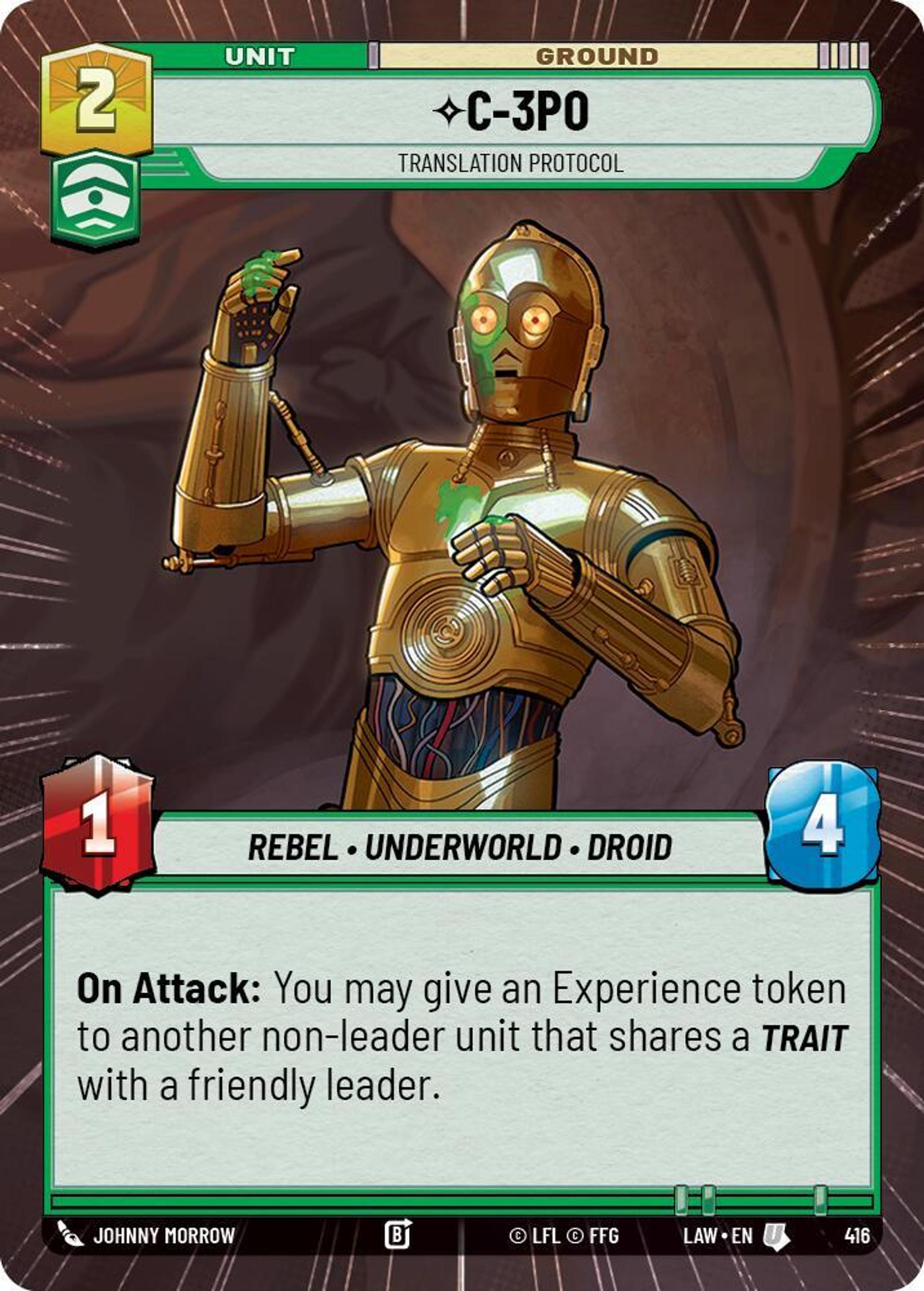 C-3PO - Protocole De Traduction — A Lawless Time — Star Wars: Unlimited
