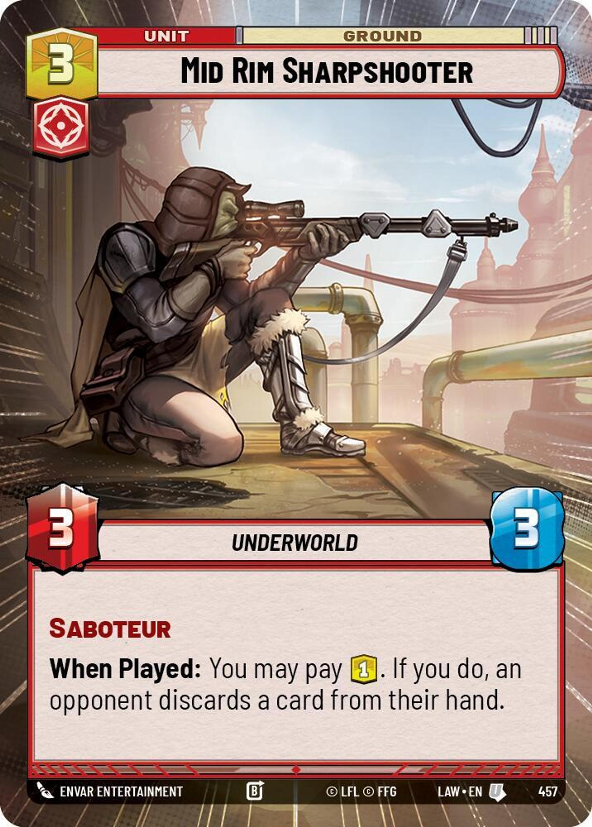 Tireur d'Élite de la Bordure Médiane — A Lawless Time — Star Wars: Unlimited
