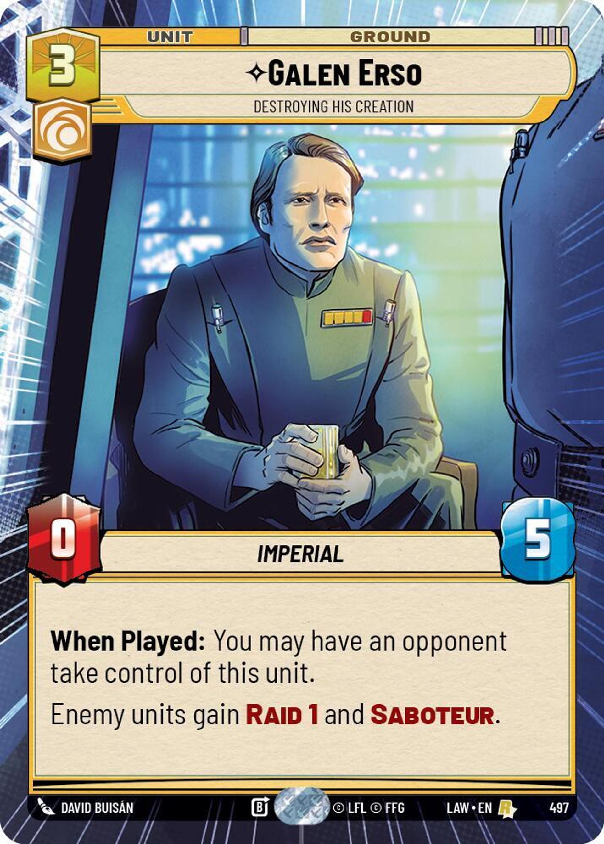 Galen Erso - Détruit Sa Création — A Lawless Time — Star Wars: Unlimited