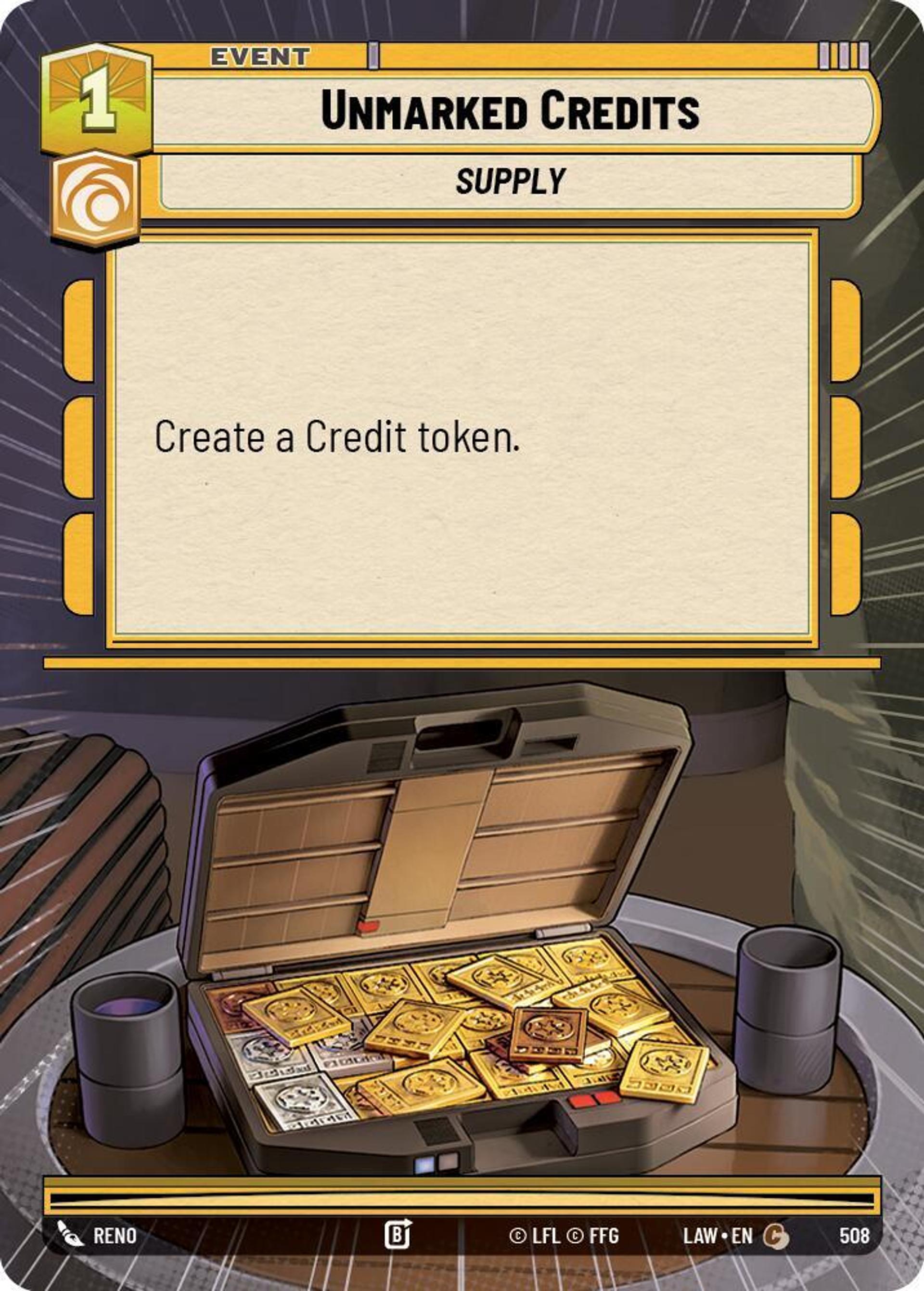 Crédits Non Identifiables — A Lawless Time — Star Wars: Unlimited
