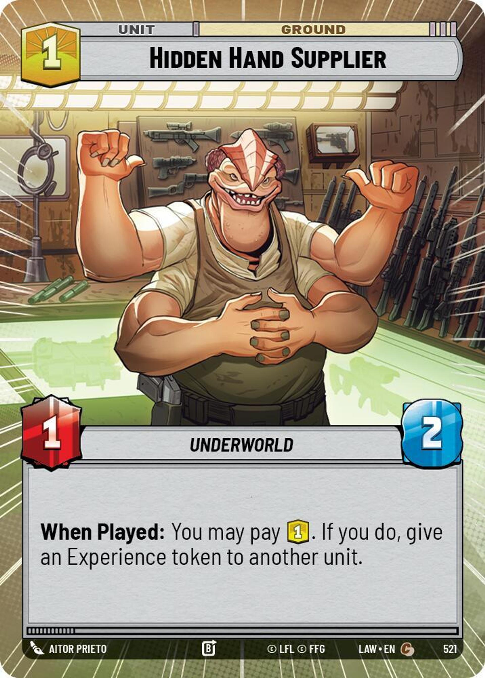 Hidden Hand Supplier — A Lawless Time — Star Wars: Unlimited