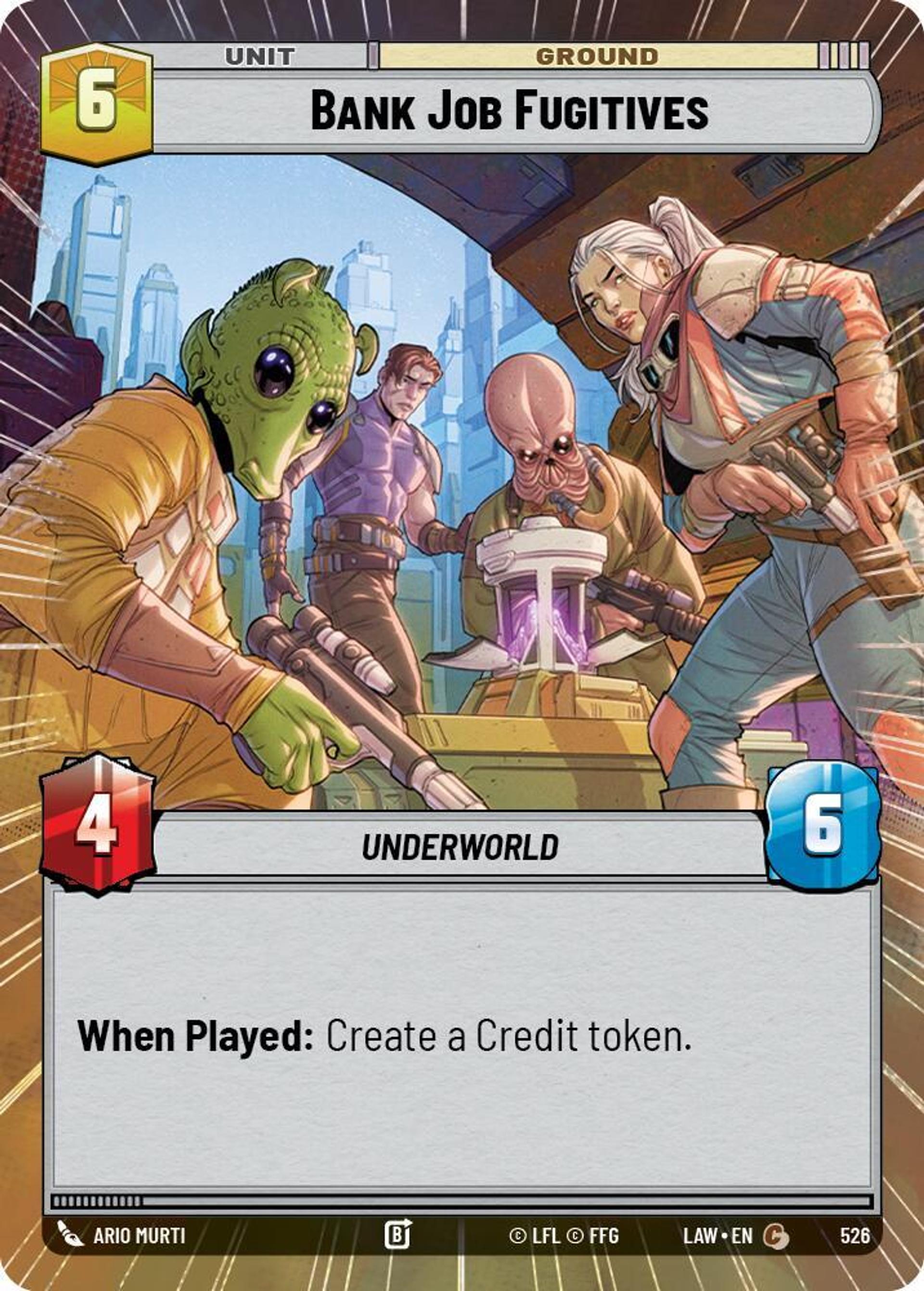 Fugitifs d'un Braquage de Banque — A Lawless Time — Star Wars: Unlimited