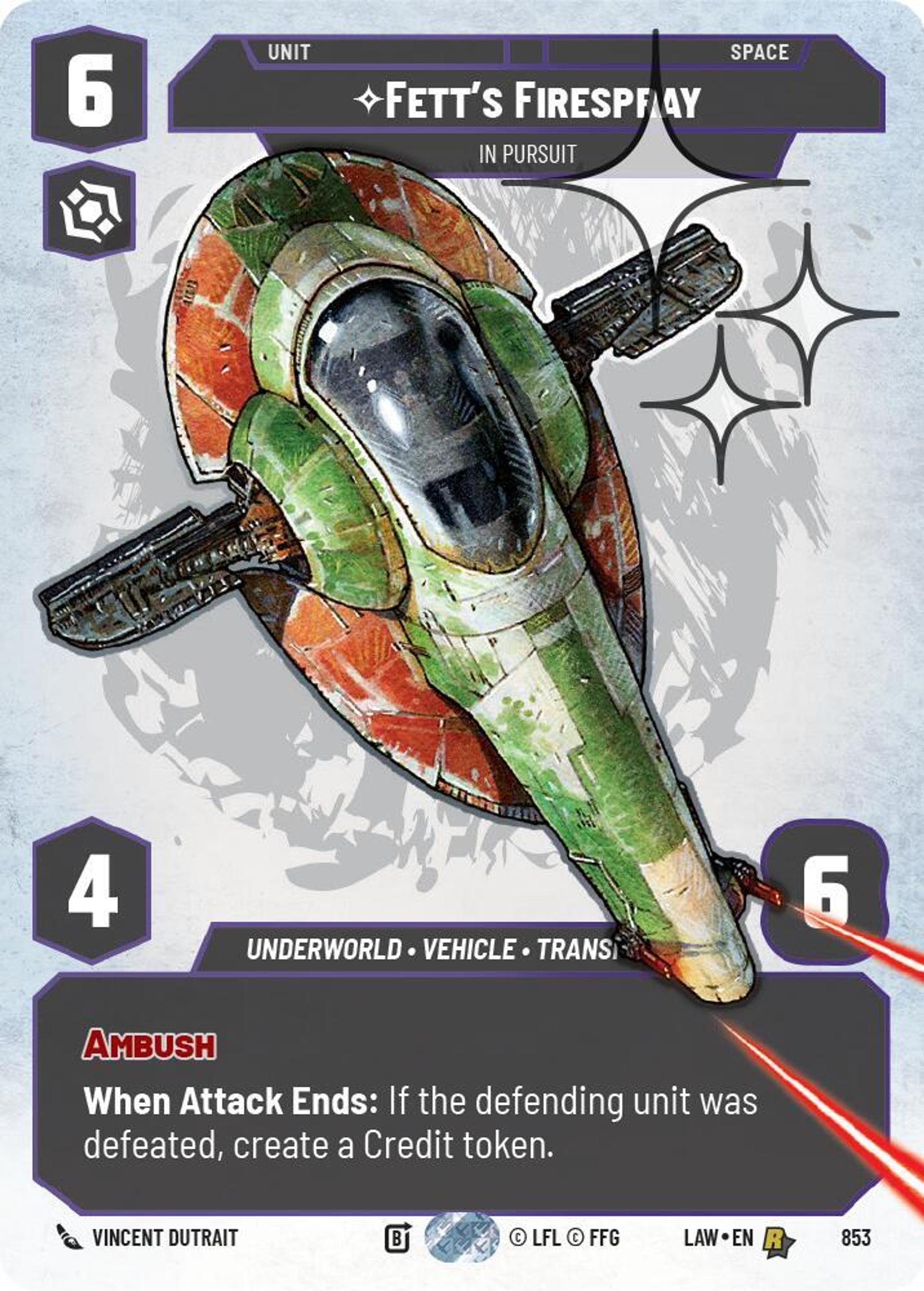 Firespray de Fett - En Poursuite — A Lawless Time — Star Wars: Unlimited
