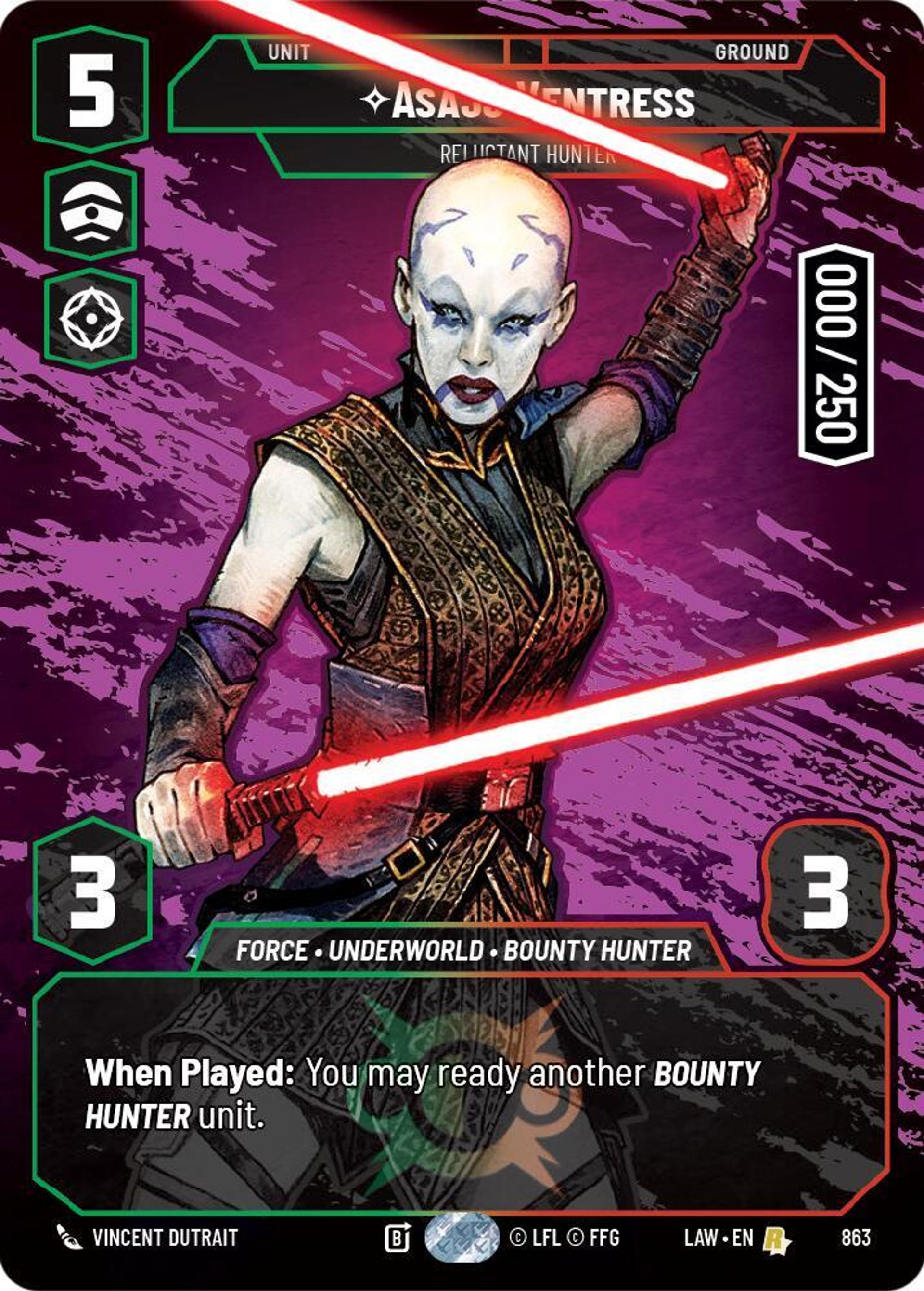 Asajj Ventress - Chasseresse Réticente — A Lawless Time — Star Wars: Unlimited