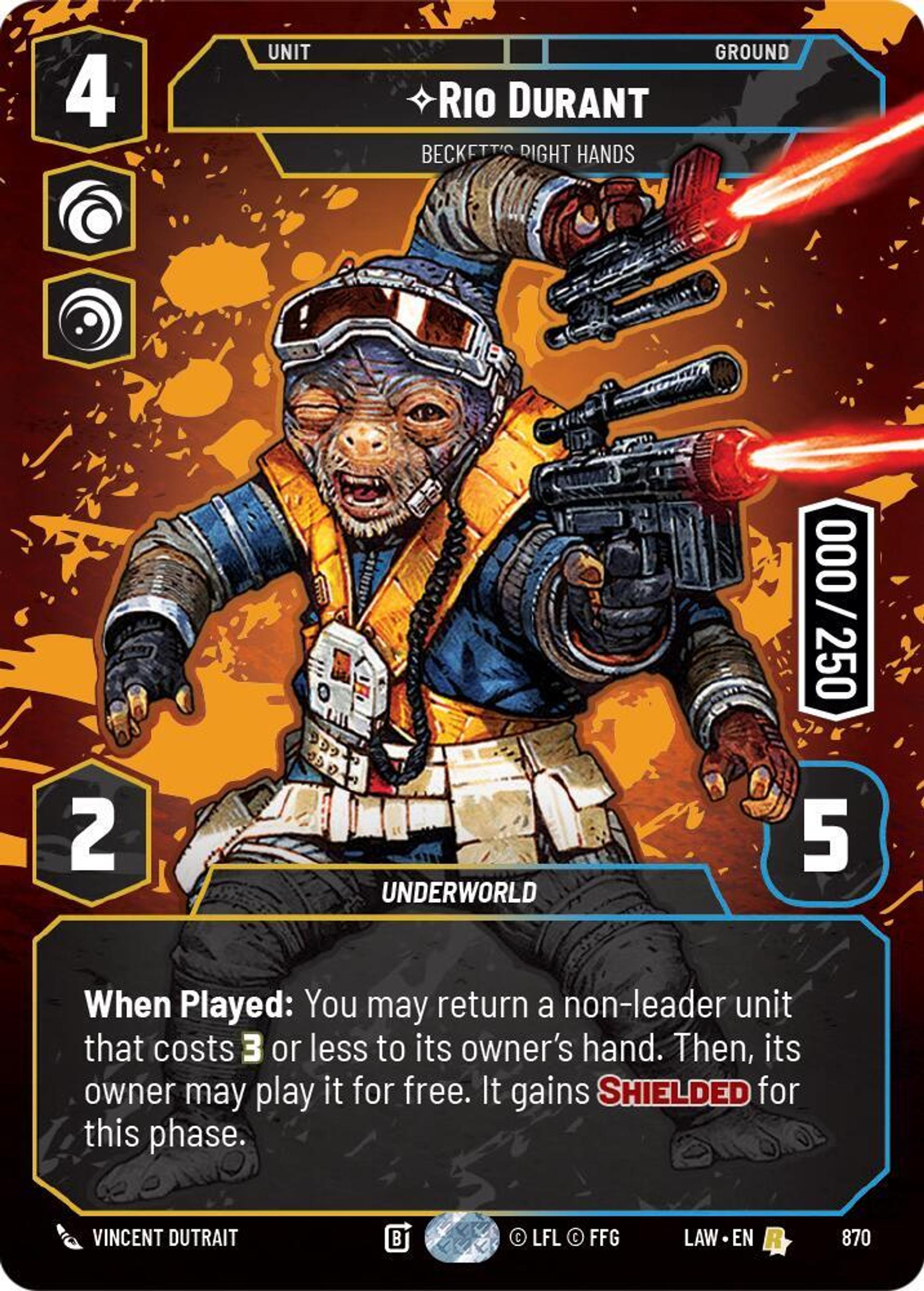 Rio Durant - Main Droite De Beckett — A Lawless Time — Star Wars: Unlimited