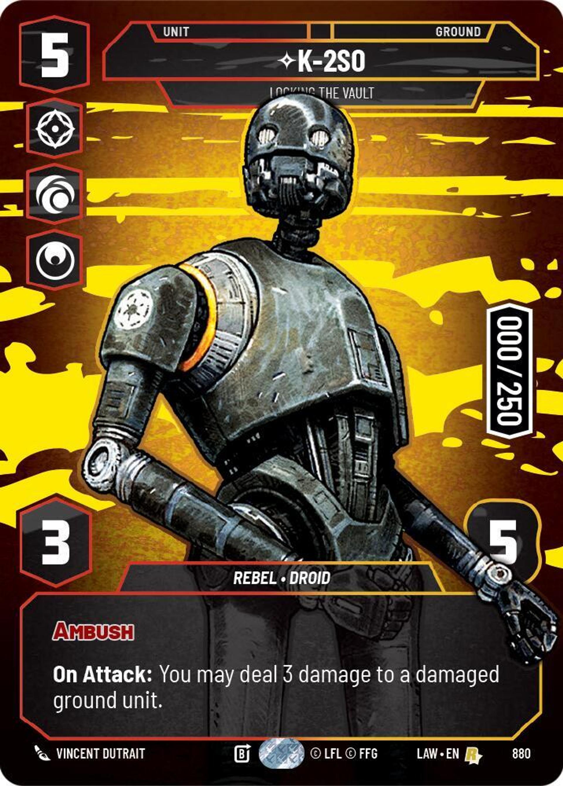 K-2S0 - Locking the Vault — A Lawless Time — Star Wars: Unlimited