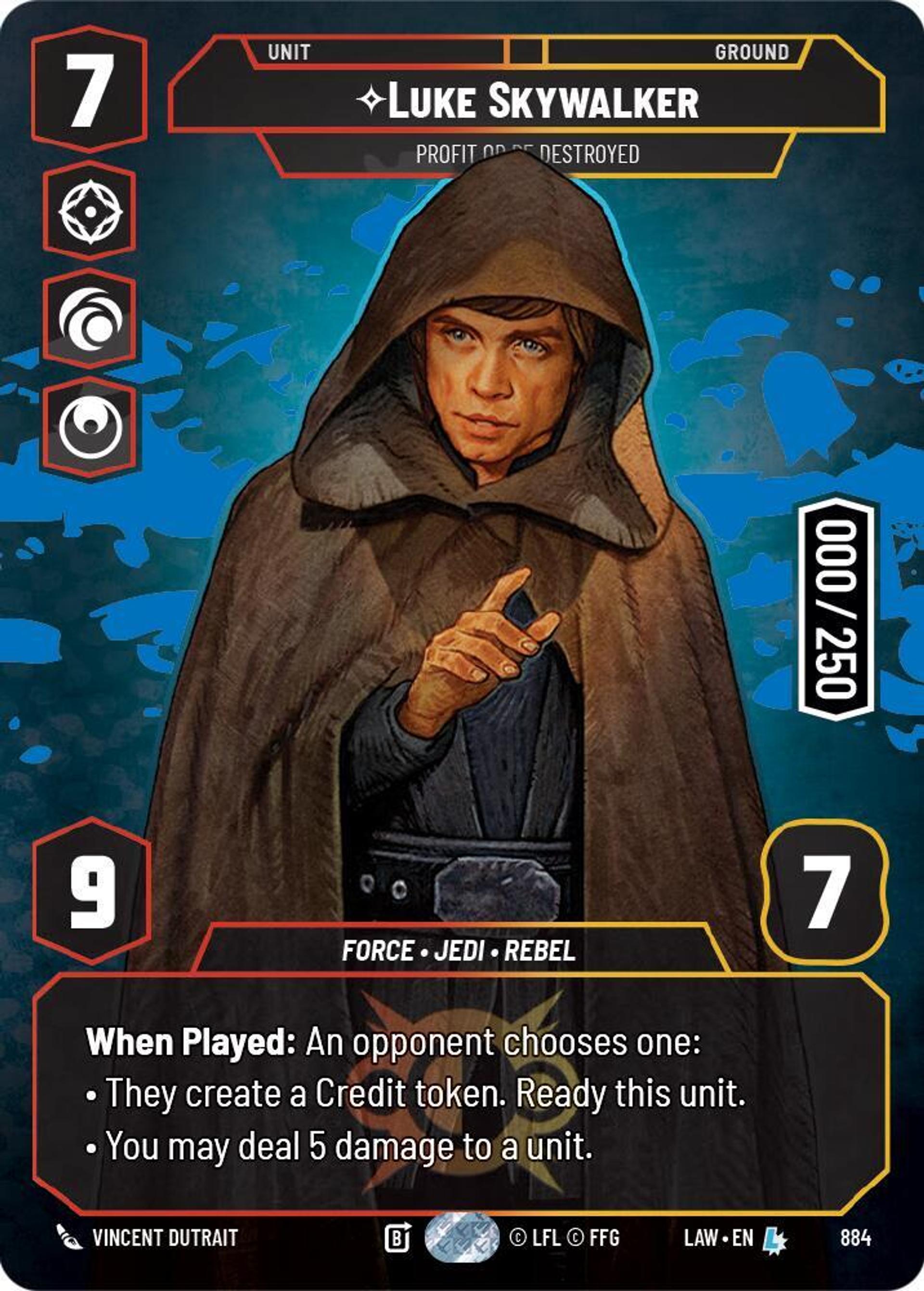 Luke Skywalker - En Tirer Avantage, Ou Bien Être Détruit — A Lawless Time — Star Wars: Unlimited
