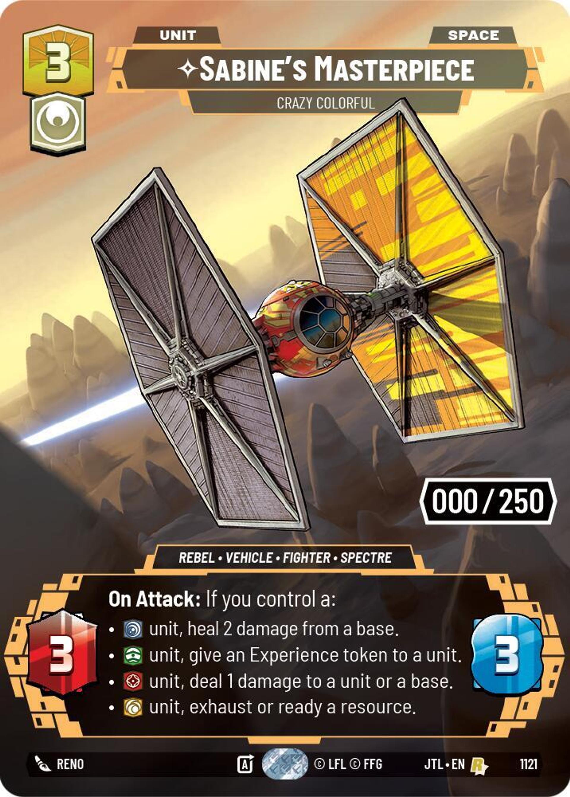 Sabine's Masterpiece - Crazy Colorful — Jump to Lightspeed — Star Wars: Unlimited