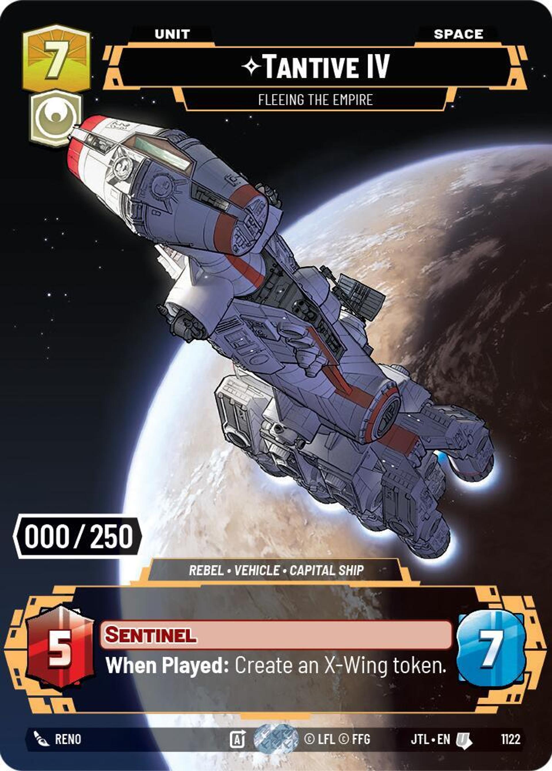 Tantive IV - Fleeing the Empire — Jump to Lightspeed — Star Wars: Unlimited