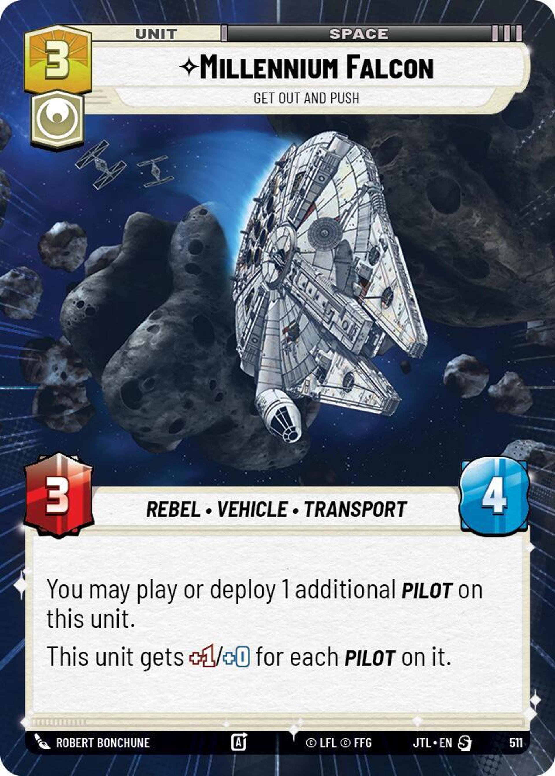Millennium Falcon - Get Out And Push — Jump to Lightspeed — Star Wars: Unlimited