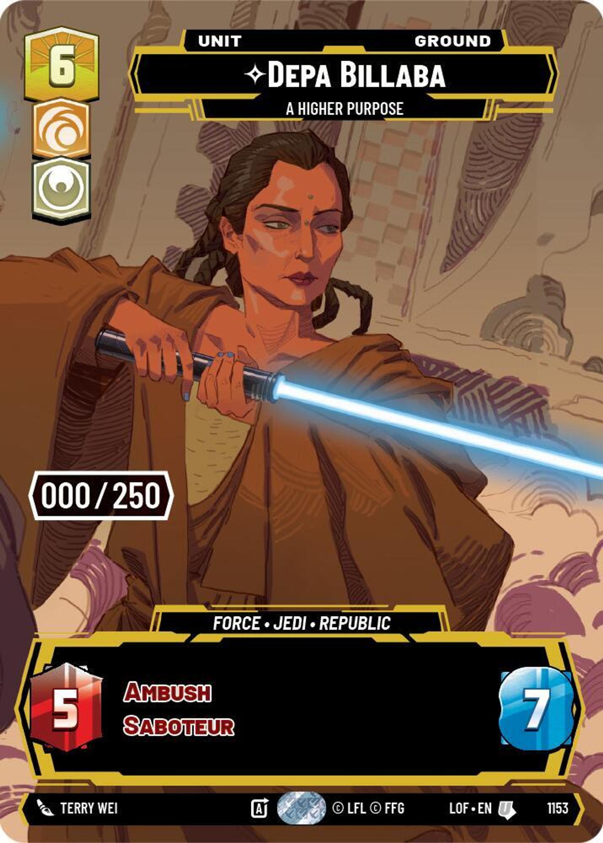 Depa Billaba - Un Objectif Plus Noble — Legends of the Force — Star Wars: Unlimited