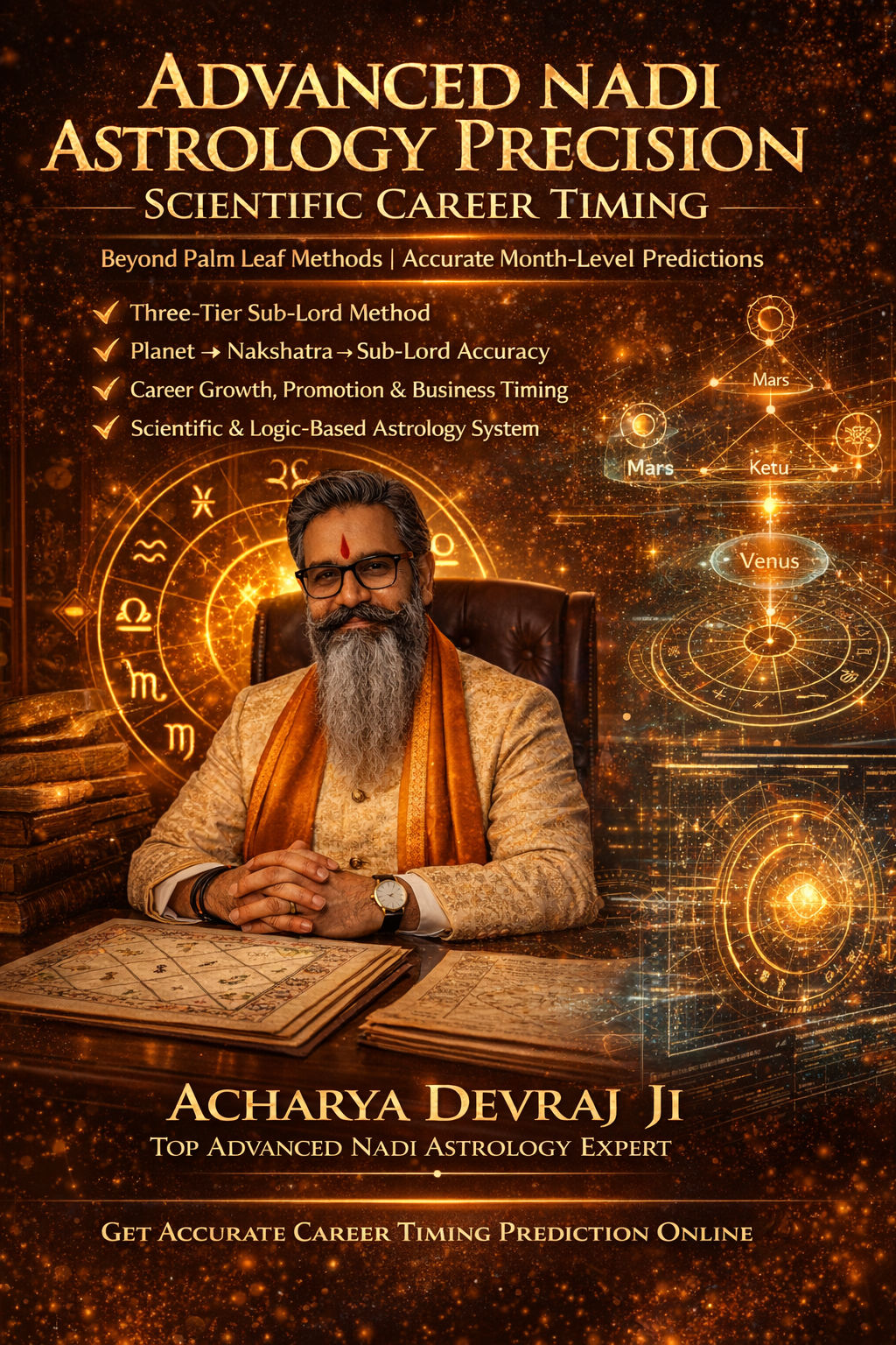 Advanced Nadi Astrology consultation by Acharya Devraj Ji - scientific prediction accuracy