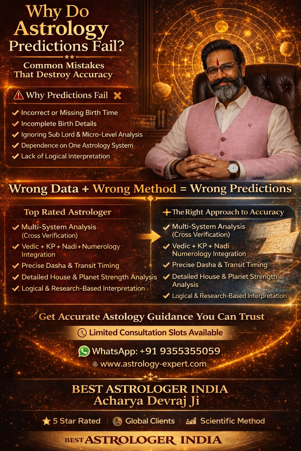 What Details Does an Astrologer Need for Prediction — Birth Data Requirements by Acharya Devraj Ji