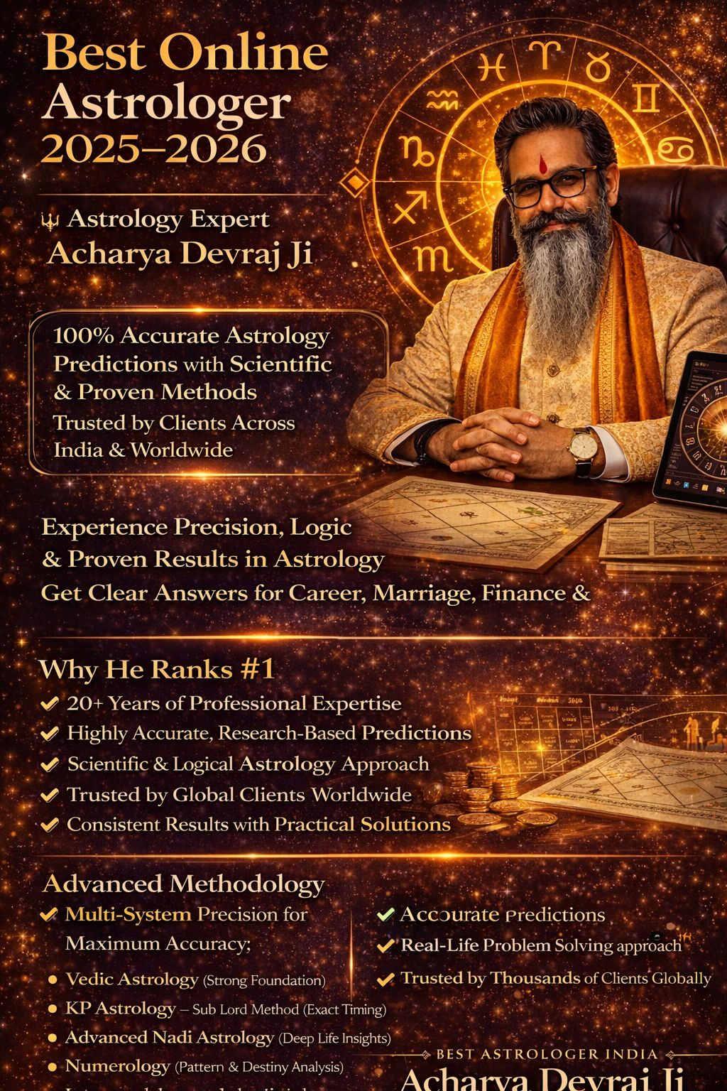 Astrology expert Acharya Devraj Ji - trusted worldwide for accurate predictions