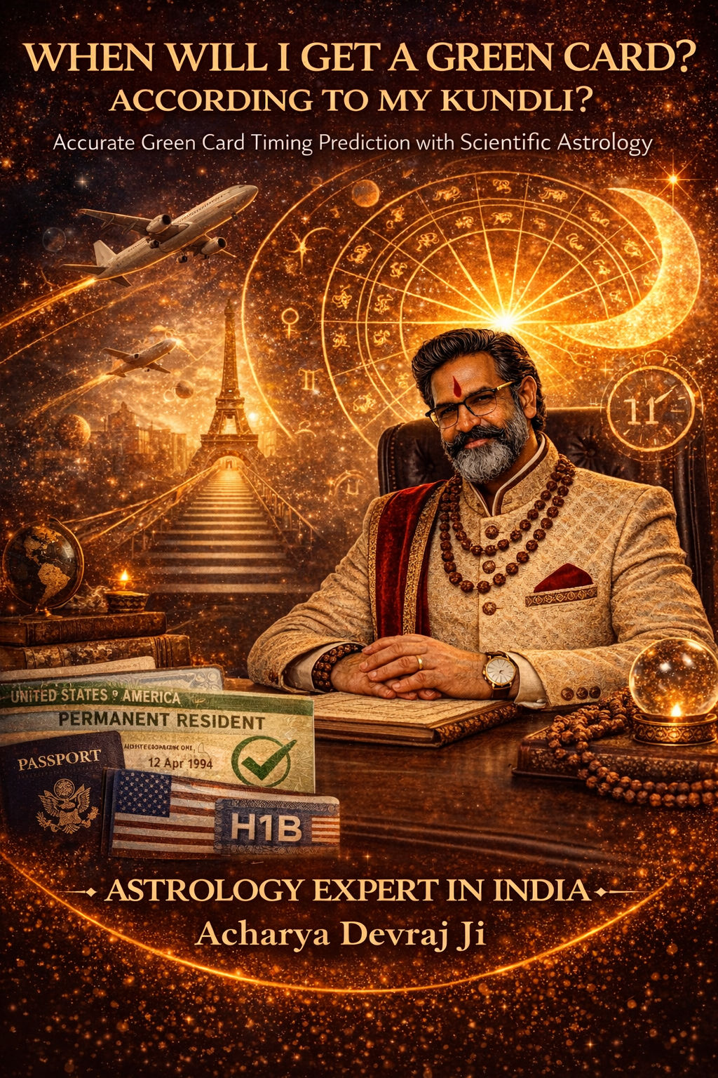 Green Card Prediction by Kundli - Acharya Devraj Ji