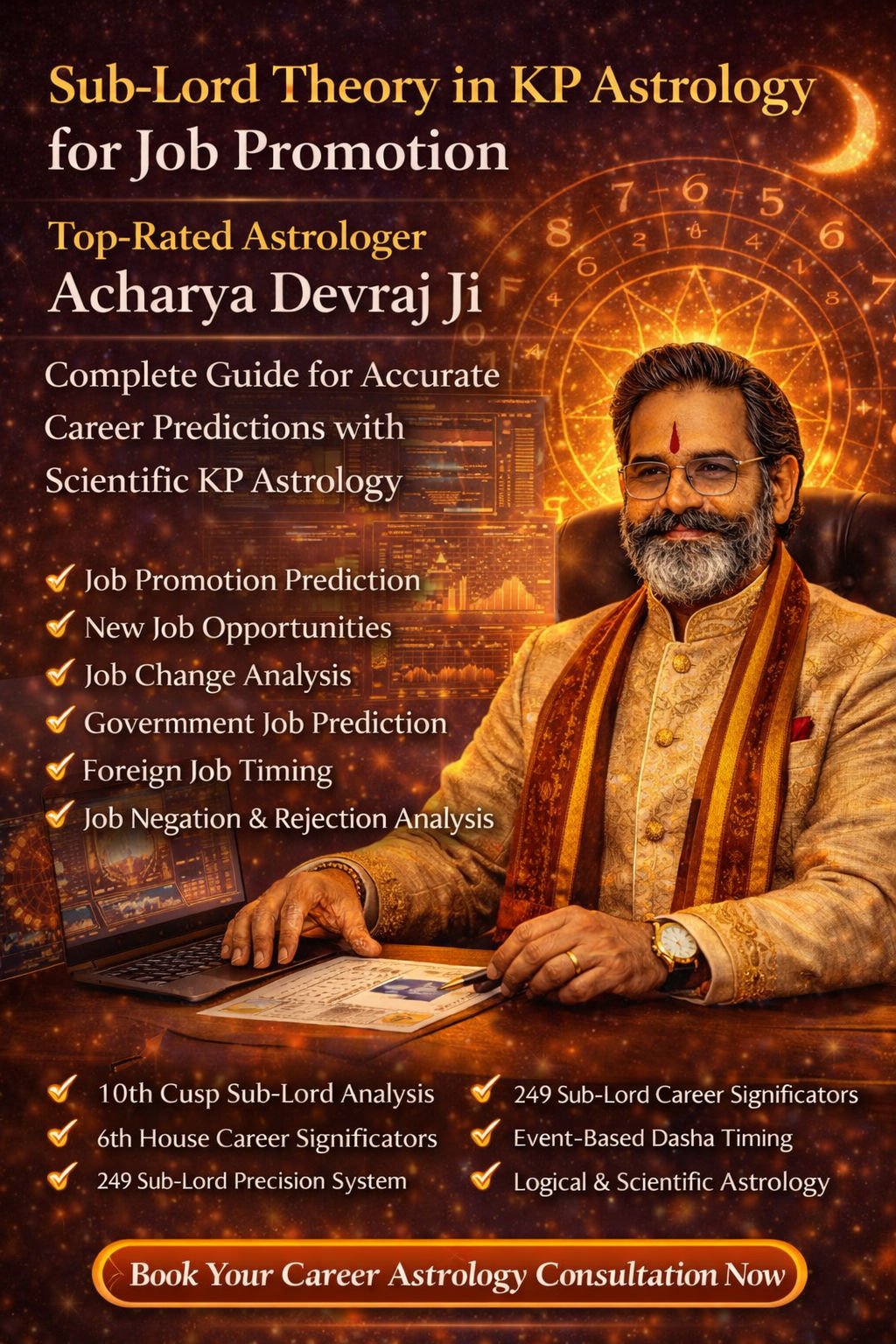Astrology for career growth and job promotion prediction by Acharya Devraj Ji using KP Sub-Lord Theory