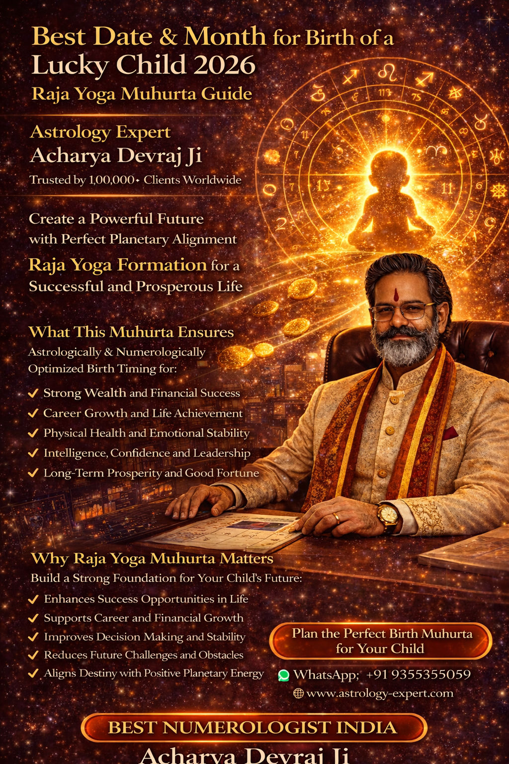 Best Time for Birth of a Lucky Child 2026 - Raja Yoga Muhurta Guide by Acharya Devraj Ji