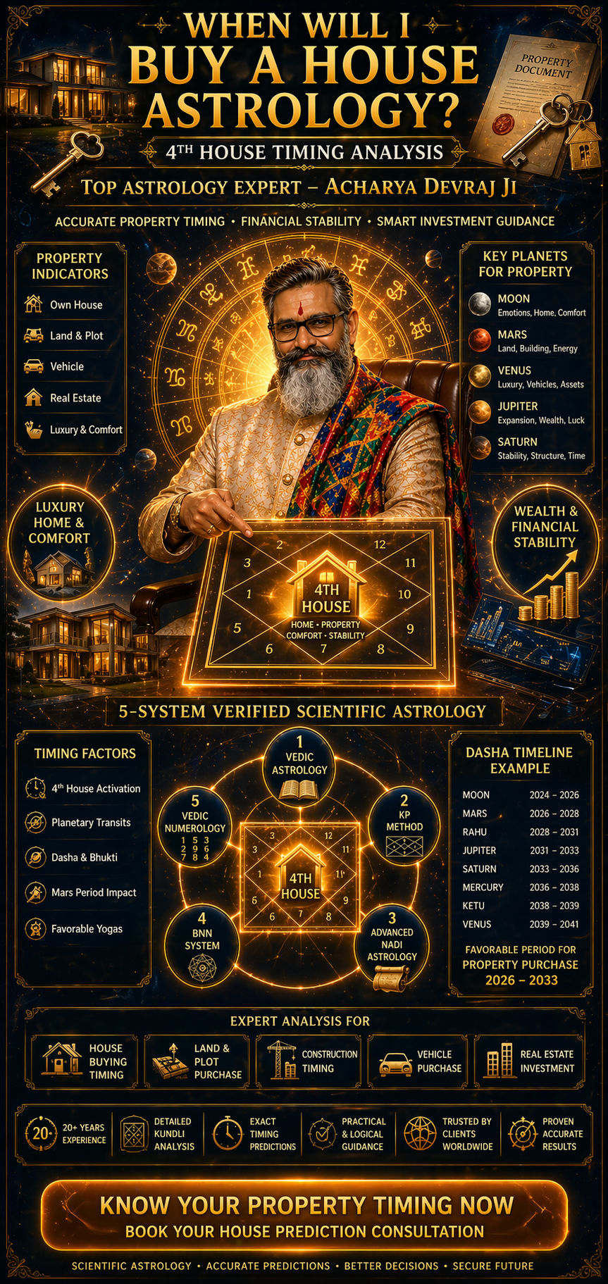When Will I Buy a House Astrology — 4th House Timing Analysis