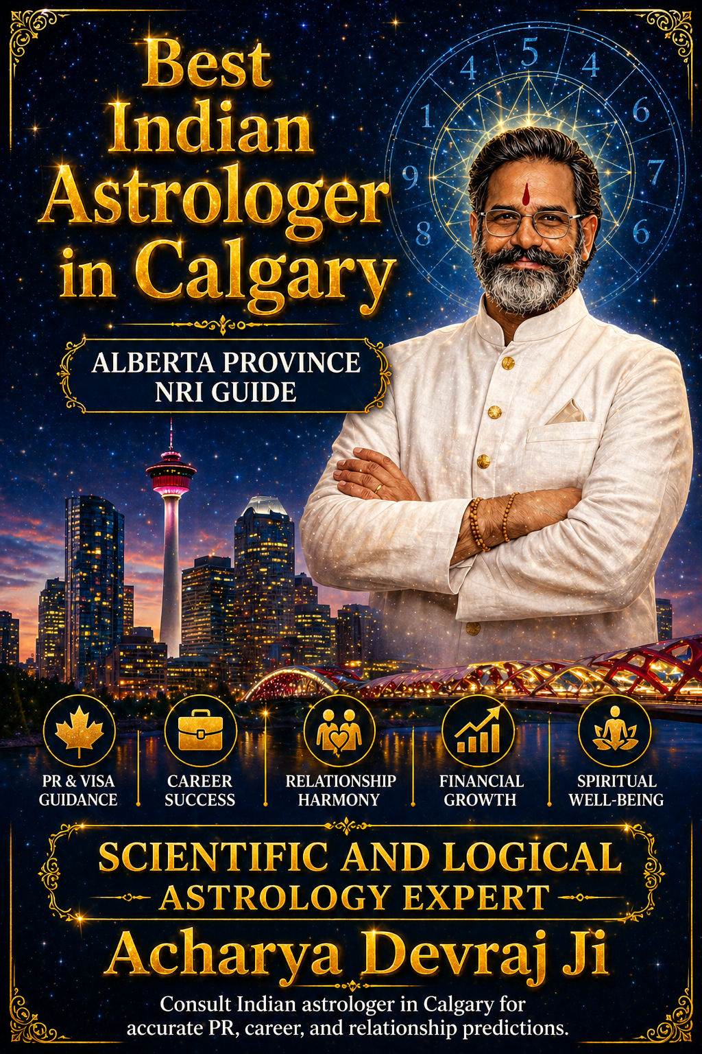 Best Indian Astrologer in Calgary — Acharya Devraj Ji Scientific Astrology Expert