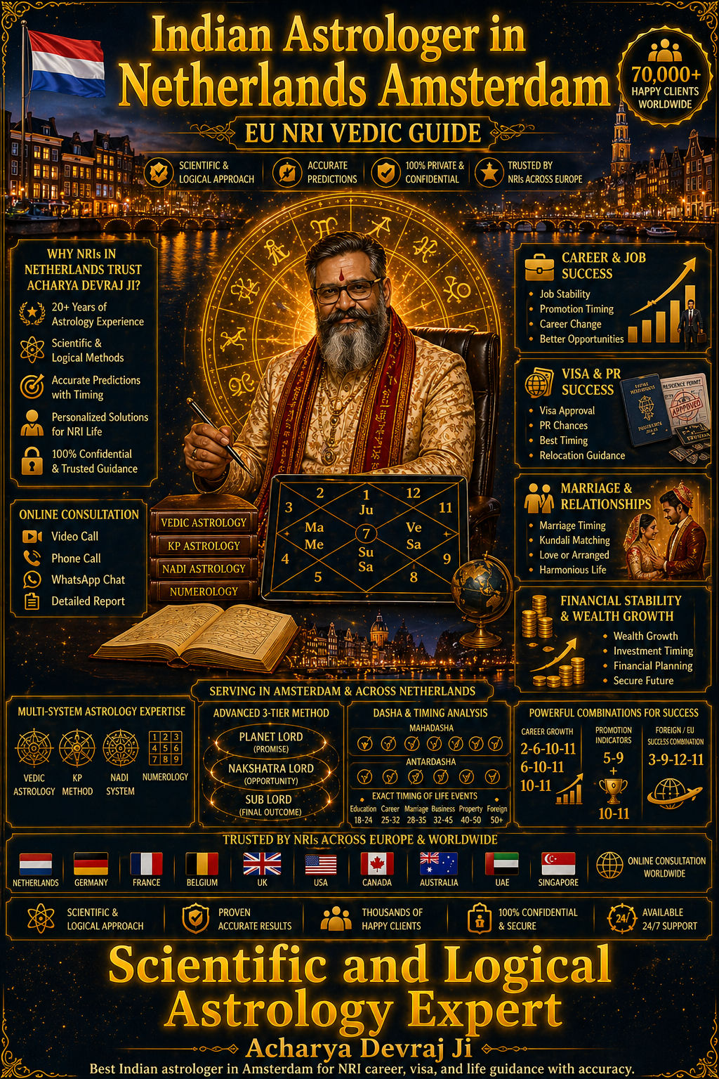 Best Indian Astrologer in Netherlands Amsterdam — Acharya Devraj Ji