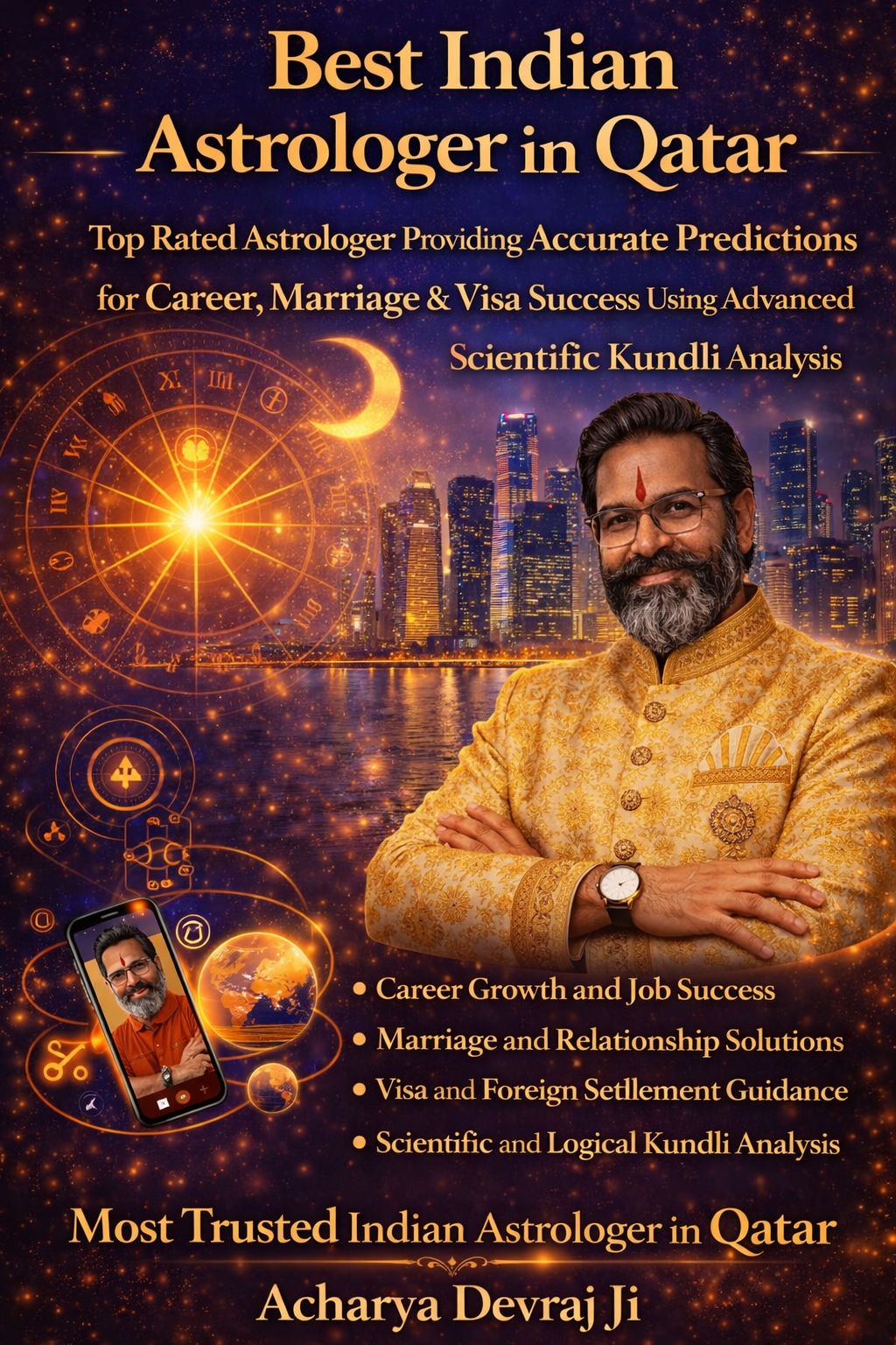 Best Indian Astrologer in Qatar — Acharya Devraj Ji