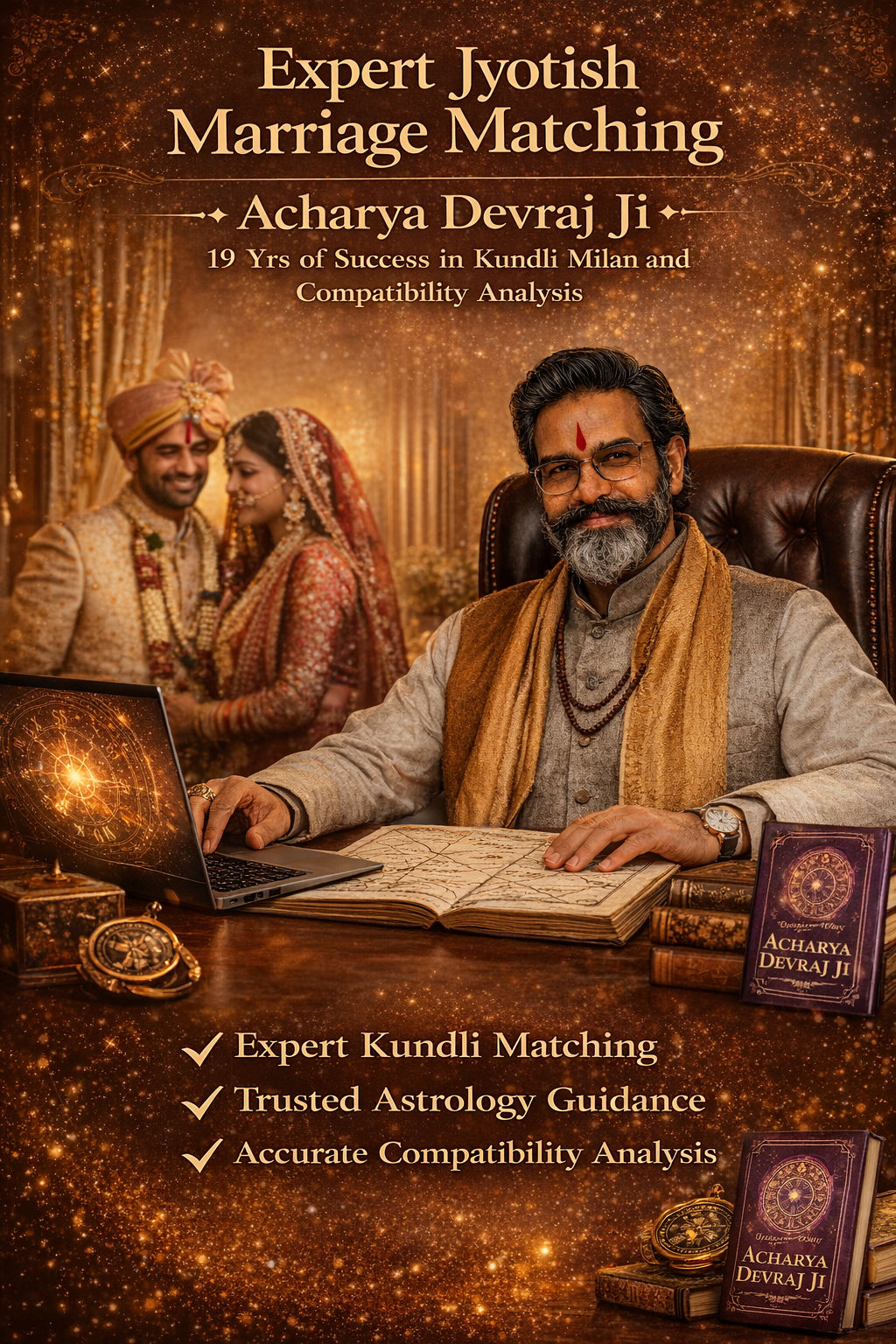 Acharya Devraj Ji — Best Marriage Astrologer India Kundli Matching Beyond 36 Gun Milan