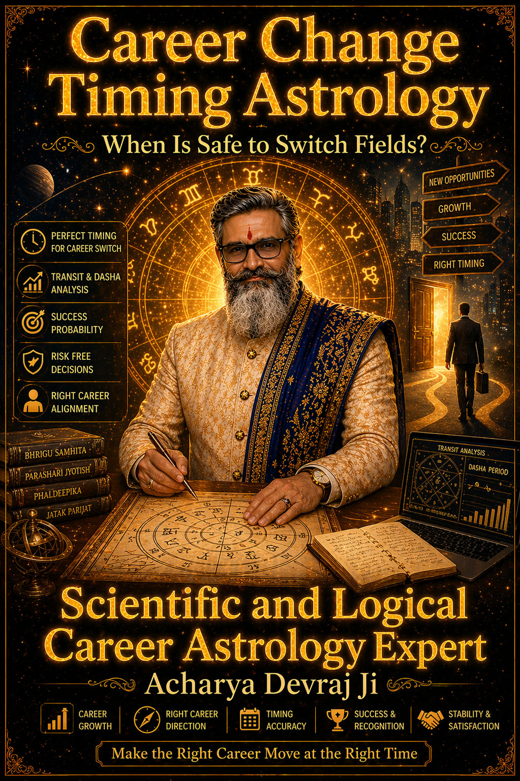 Career Change Timing Astrology Expert Acharya Devraj Ji — Dasha and Transit Analysis